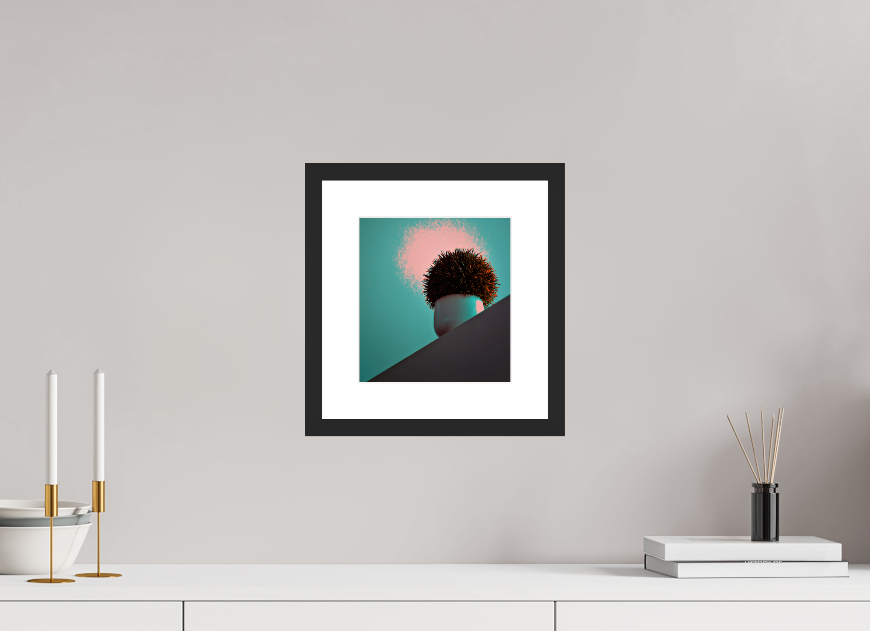 8 x 8.7″, Fuji Crystal Archive Print Framed (Black) Fake Plants