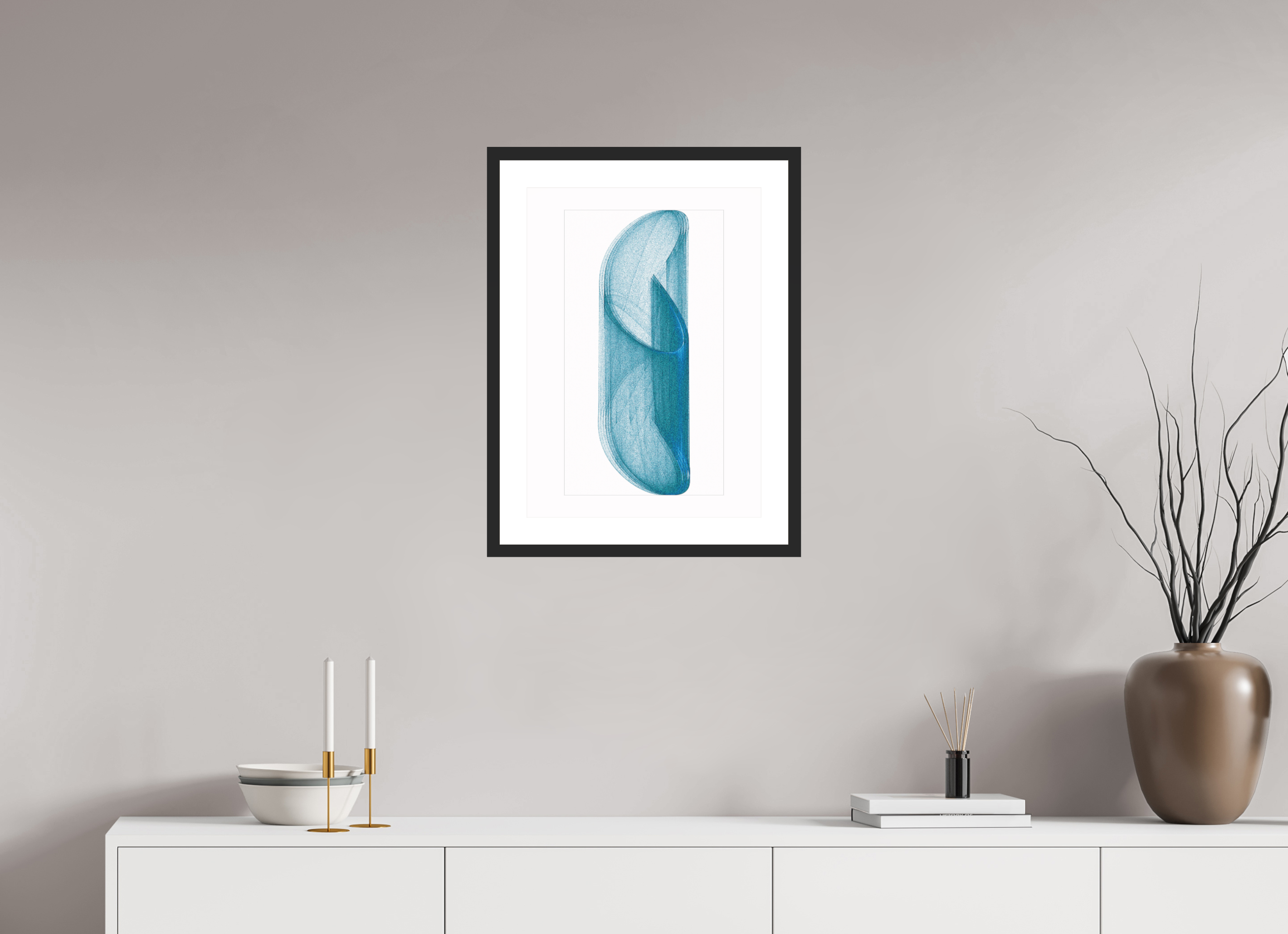 16 x 22.4″, Fuji Crystal Archive Print Framed (Black) Brutal Blue