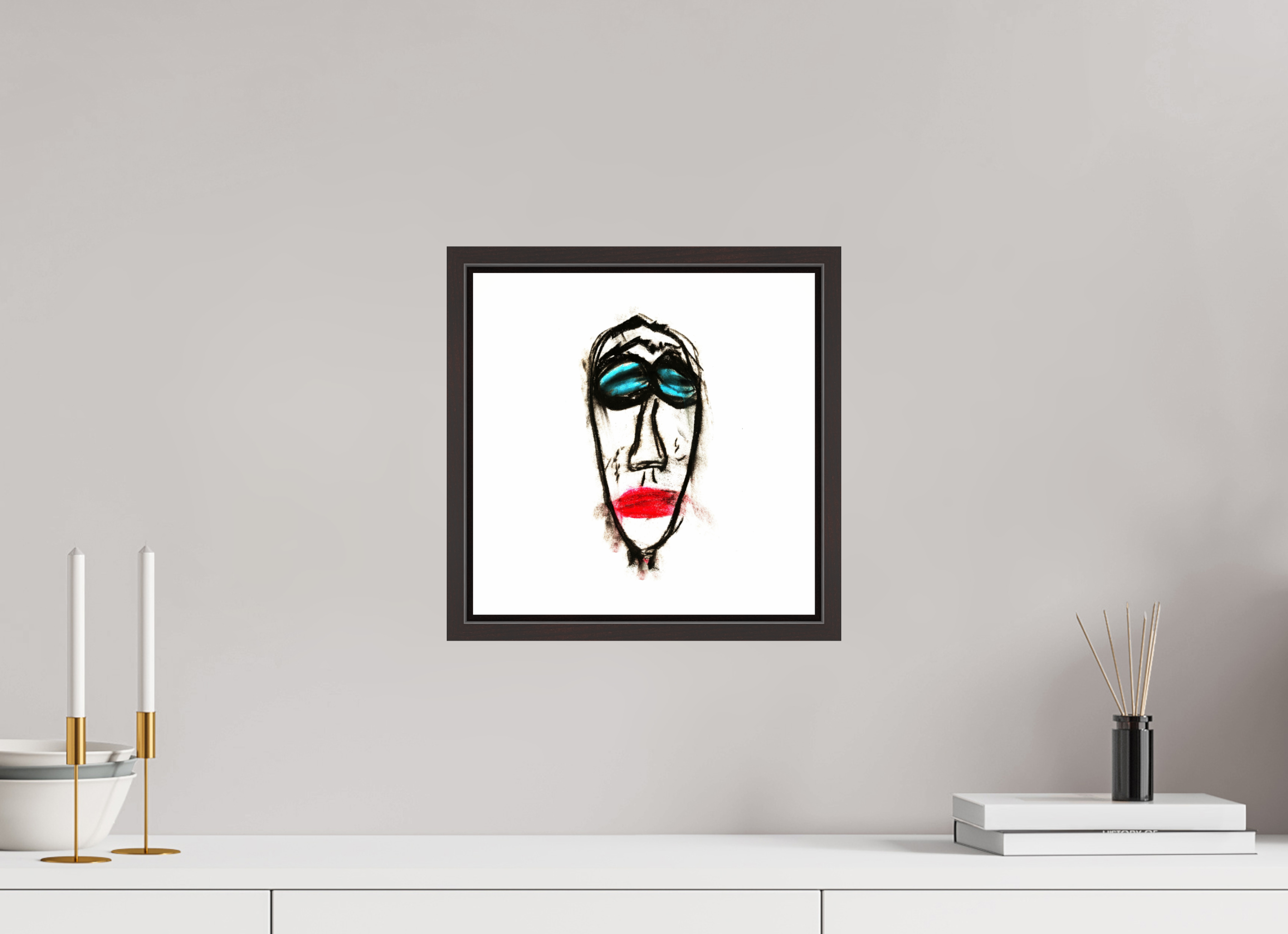 10 x 10″, Floater Frame (Alder Brown) Mr. Everybody