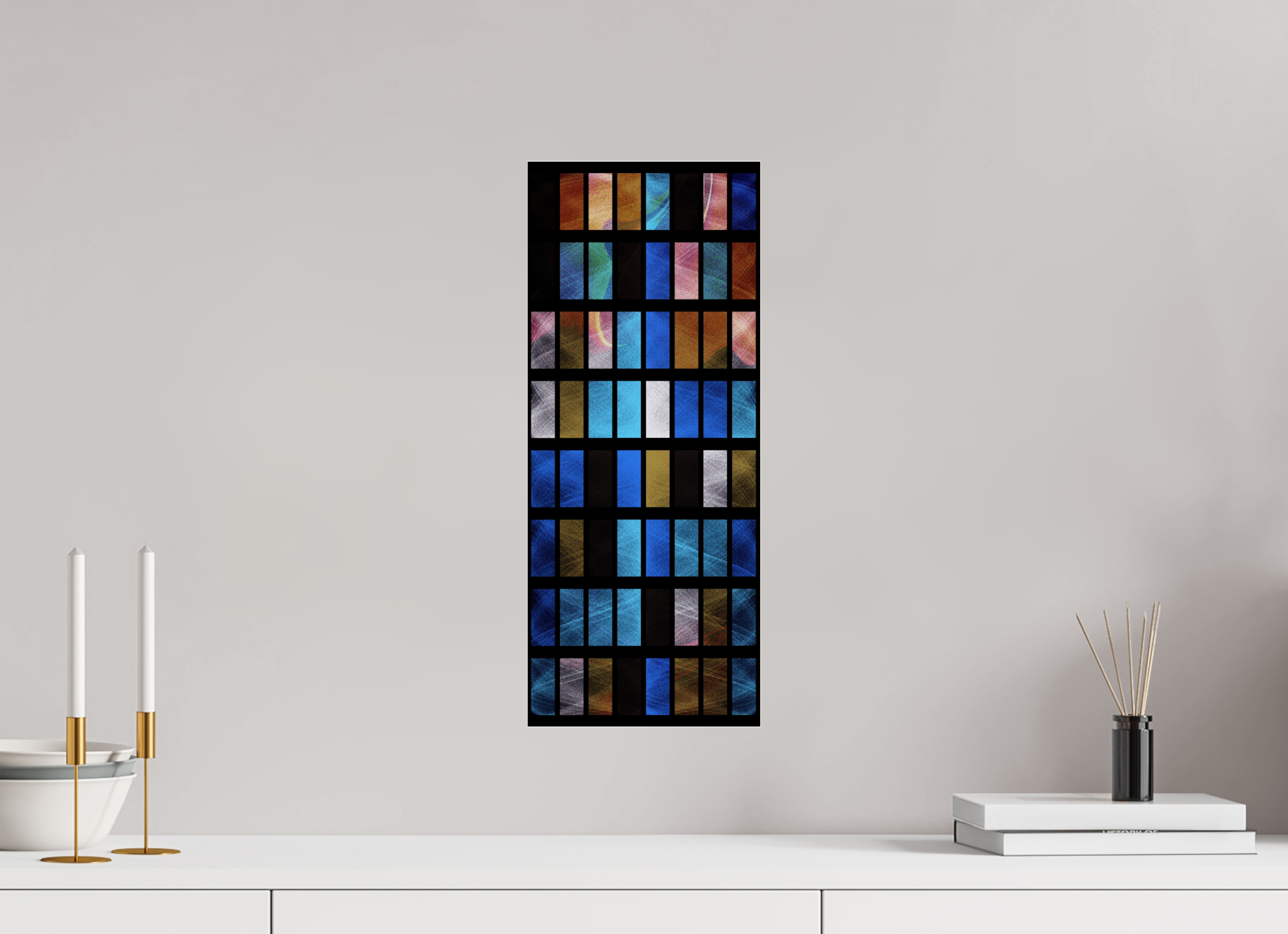 8 x 19.4″, Photo Print Under Acrylic Glass Stained Glass
