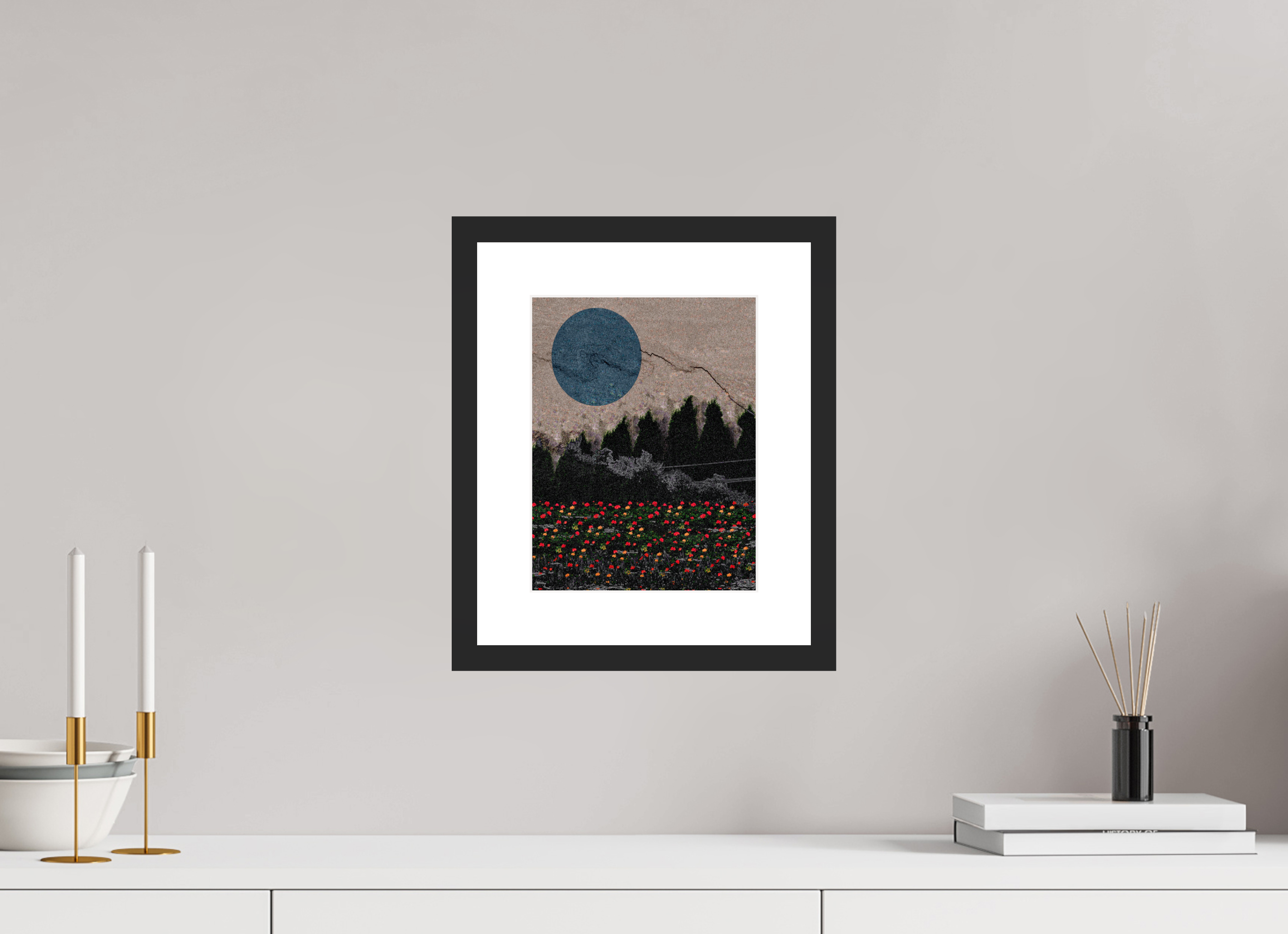 8 x 10.4″, Framed #1 garden