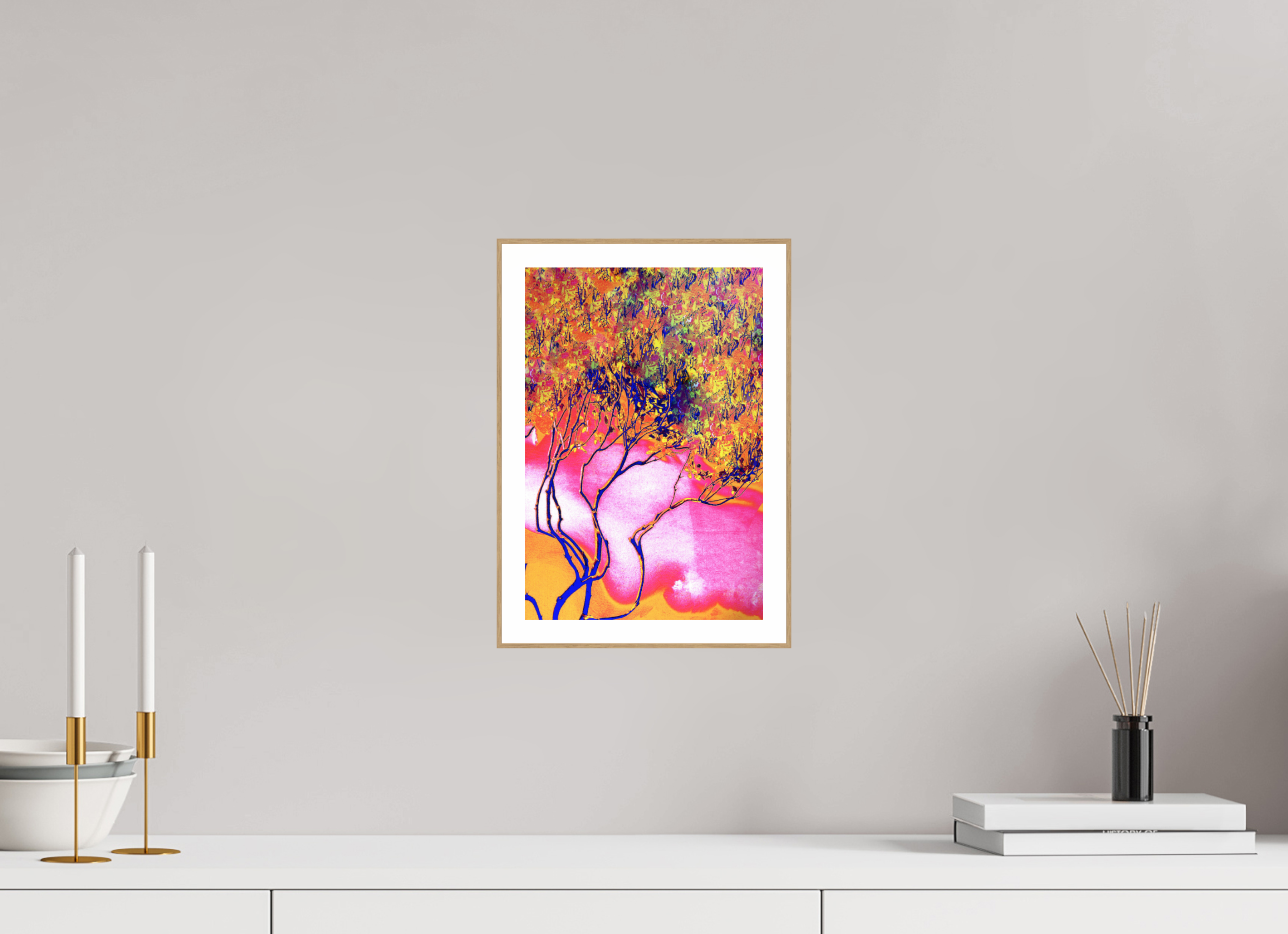 8 x 11.9″, Solid Wood ArtBox (Oak) Burning Bush
