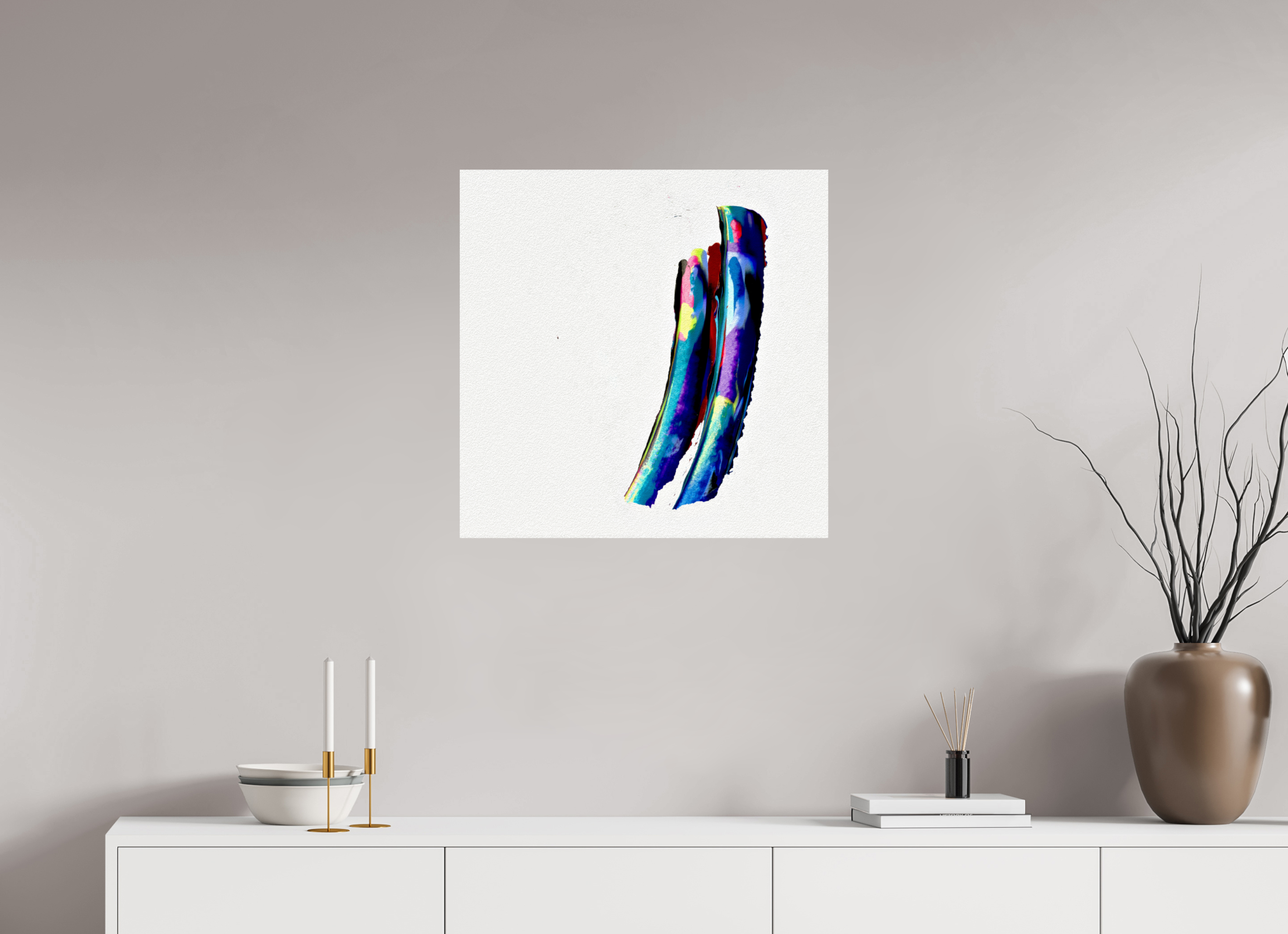 25 x 25″, Fine Art Print 2 Fish