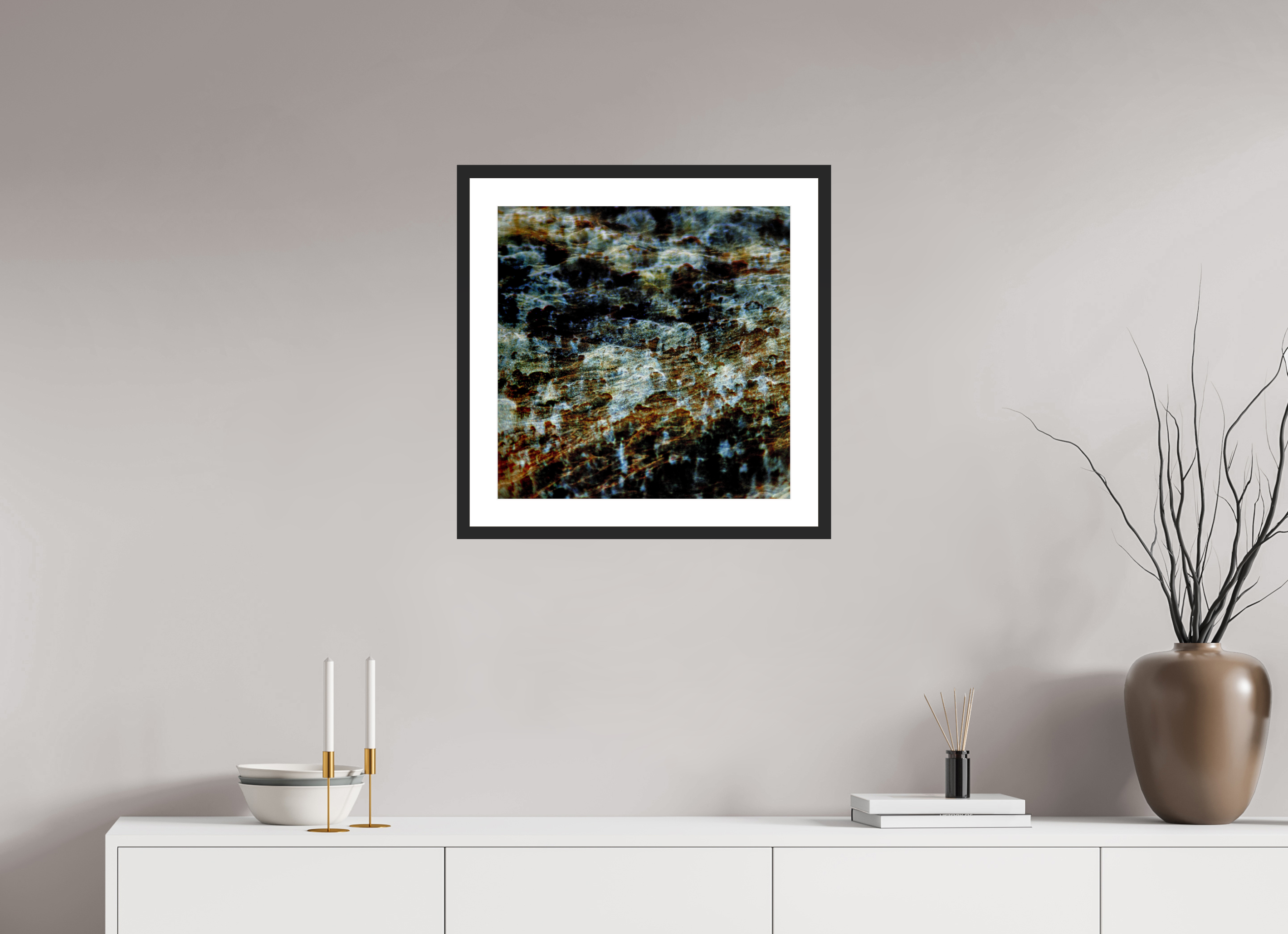 20 x 20″, Fuji Crystal Archive Print Framed (Black) Digital Snow
