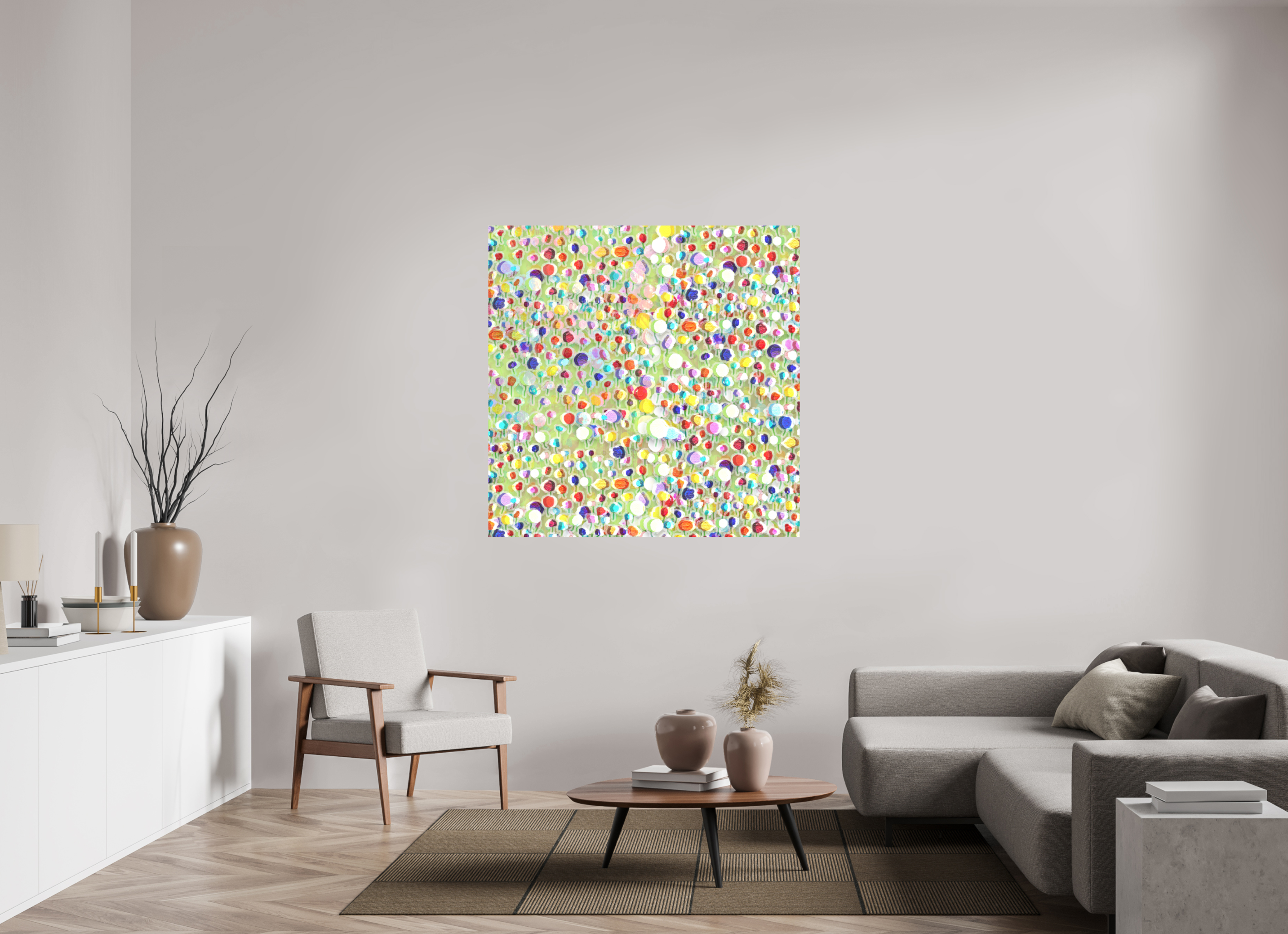50 x 50″, Direct Print on Forex tulips