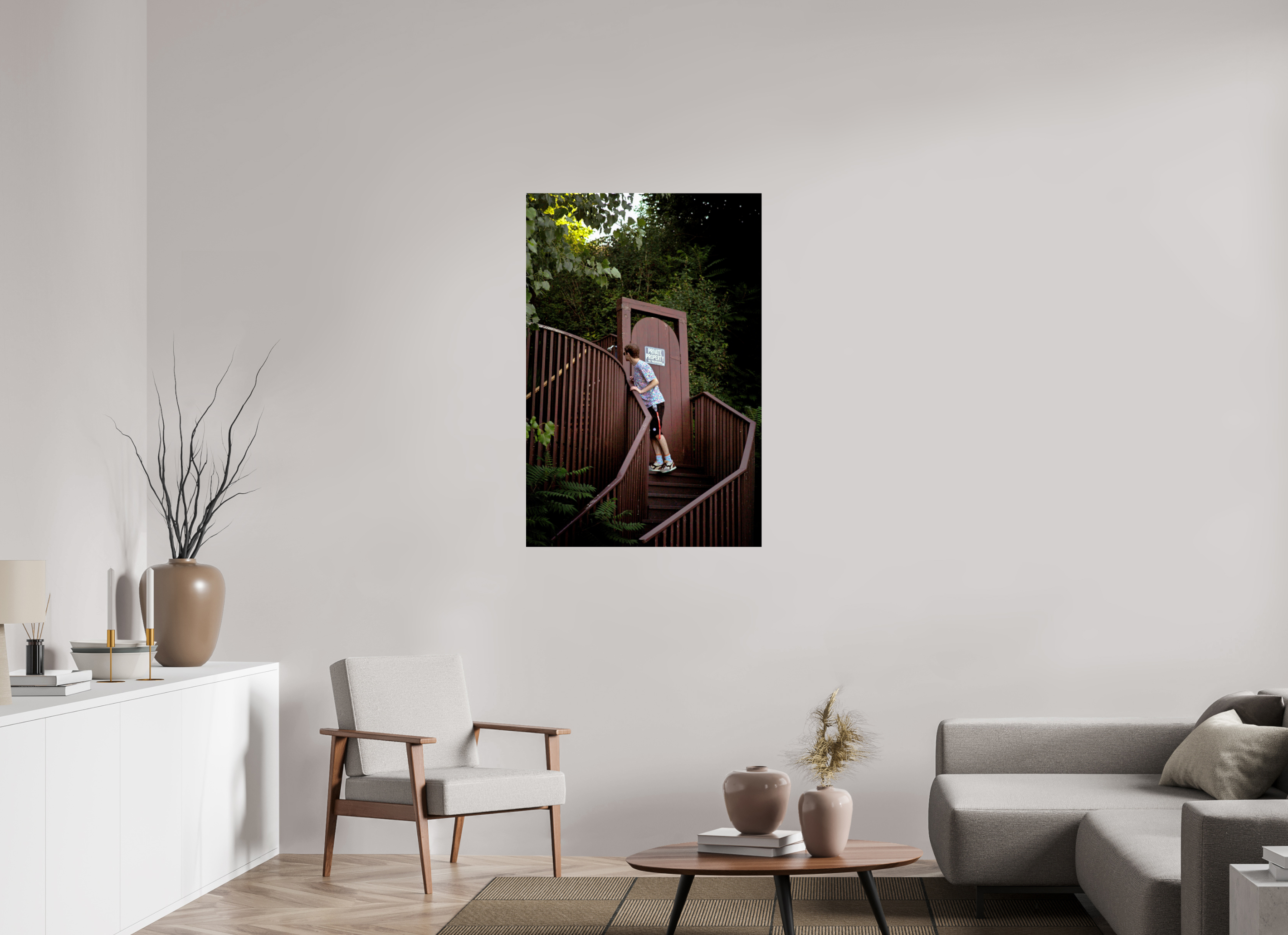 30 x 45″, Photo Print Under Acrylic Glass Private Property