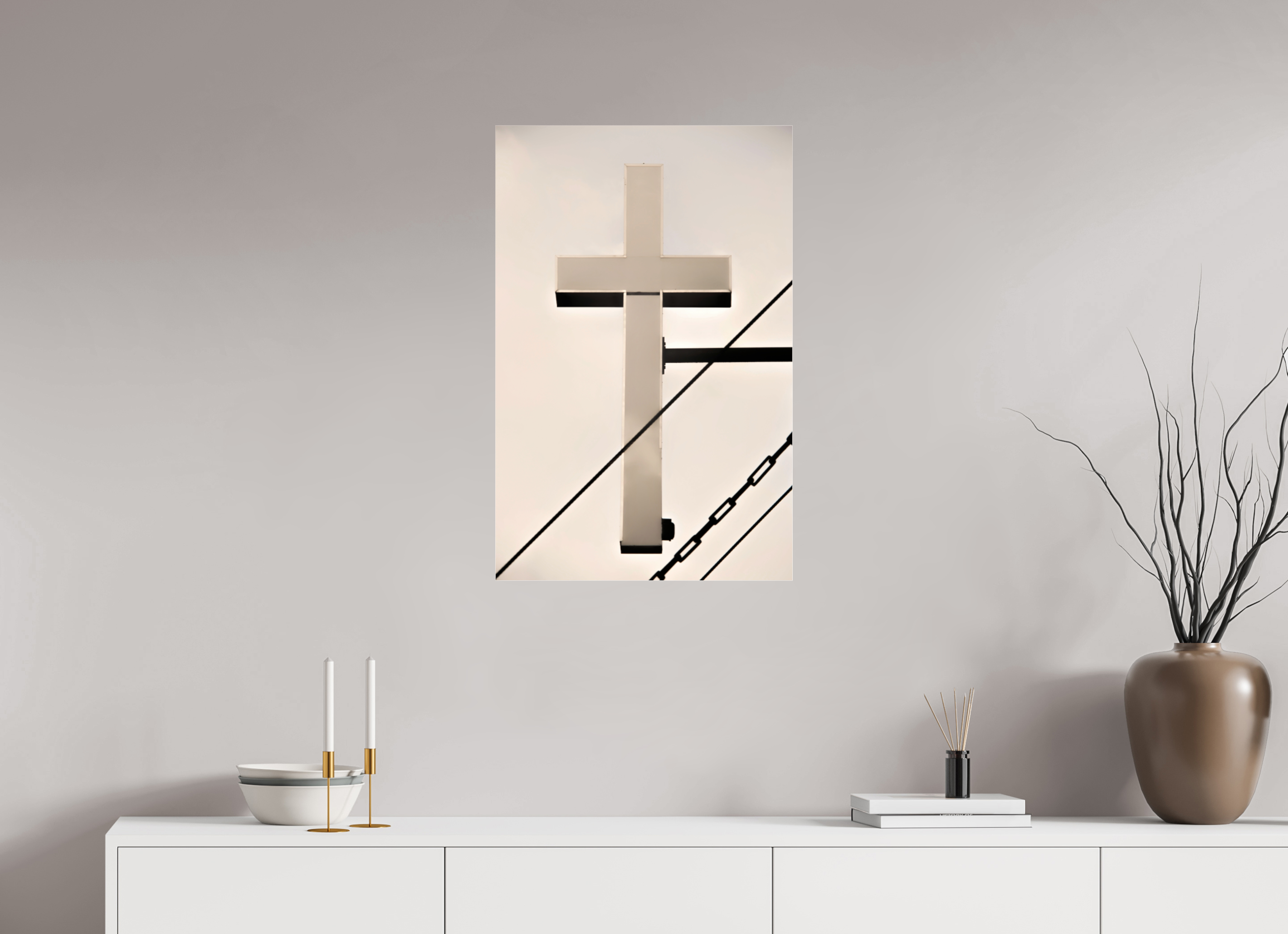 20 x 30.6″, Photo Print Under Acrylic Glass Catholic School
