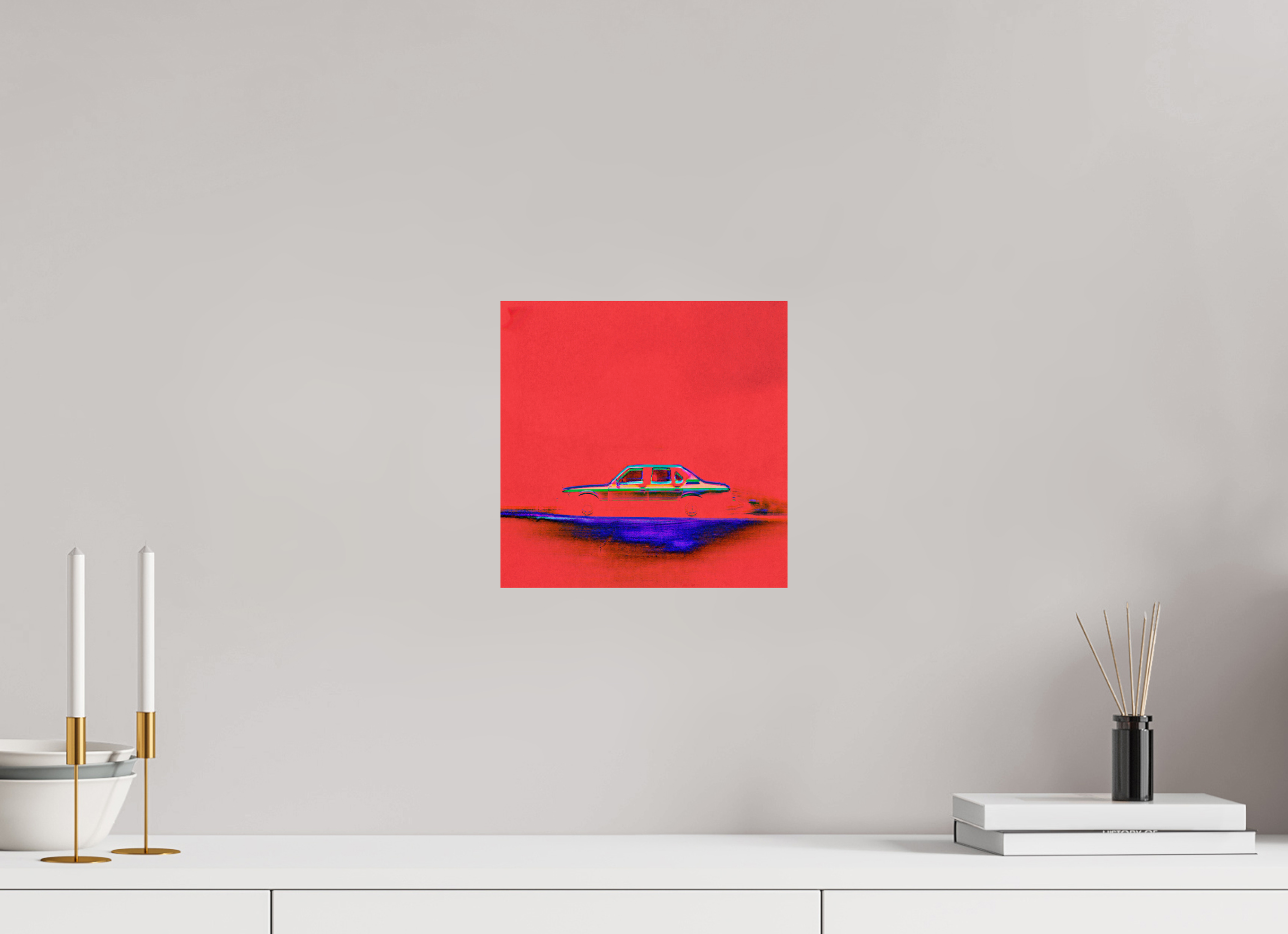 10 x 10″, Fine Art Print Street Parking