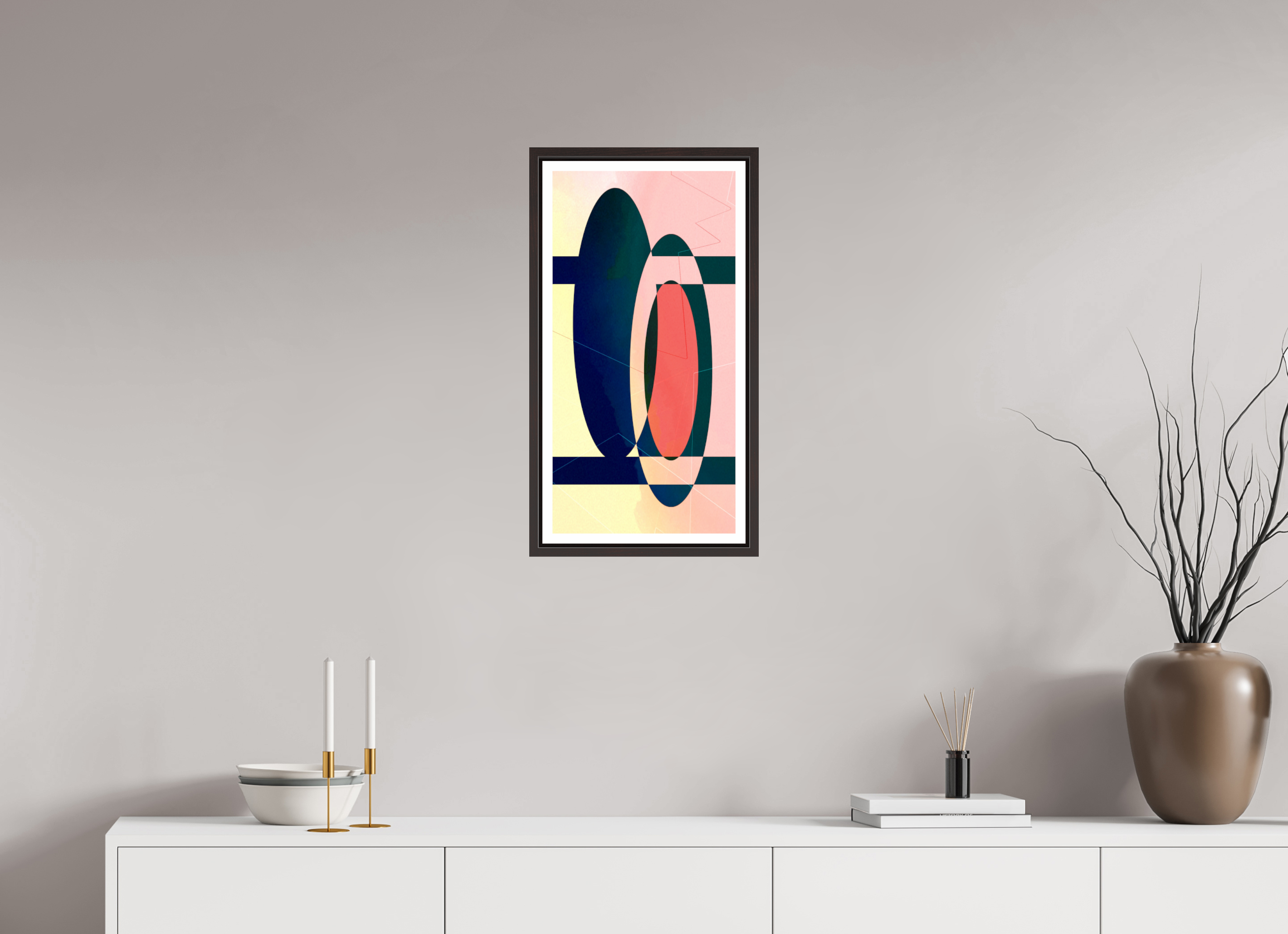 12 x 24″, Floater Frame (Alder Brown) Eclipse