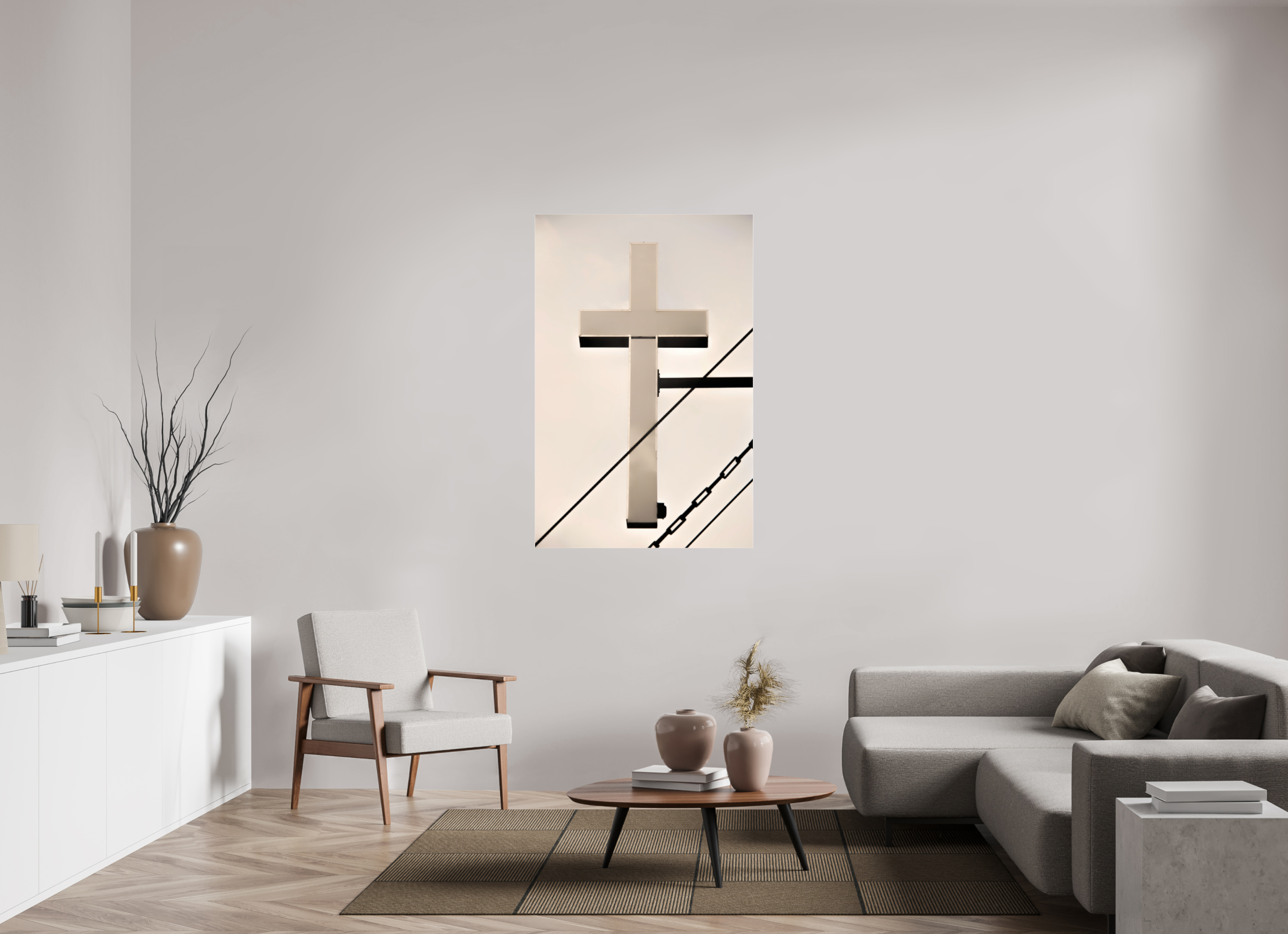 35 x 53.6″, Photo Print Under Acrylic Glass Catholic School