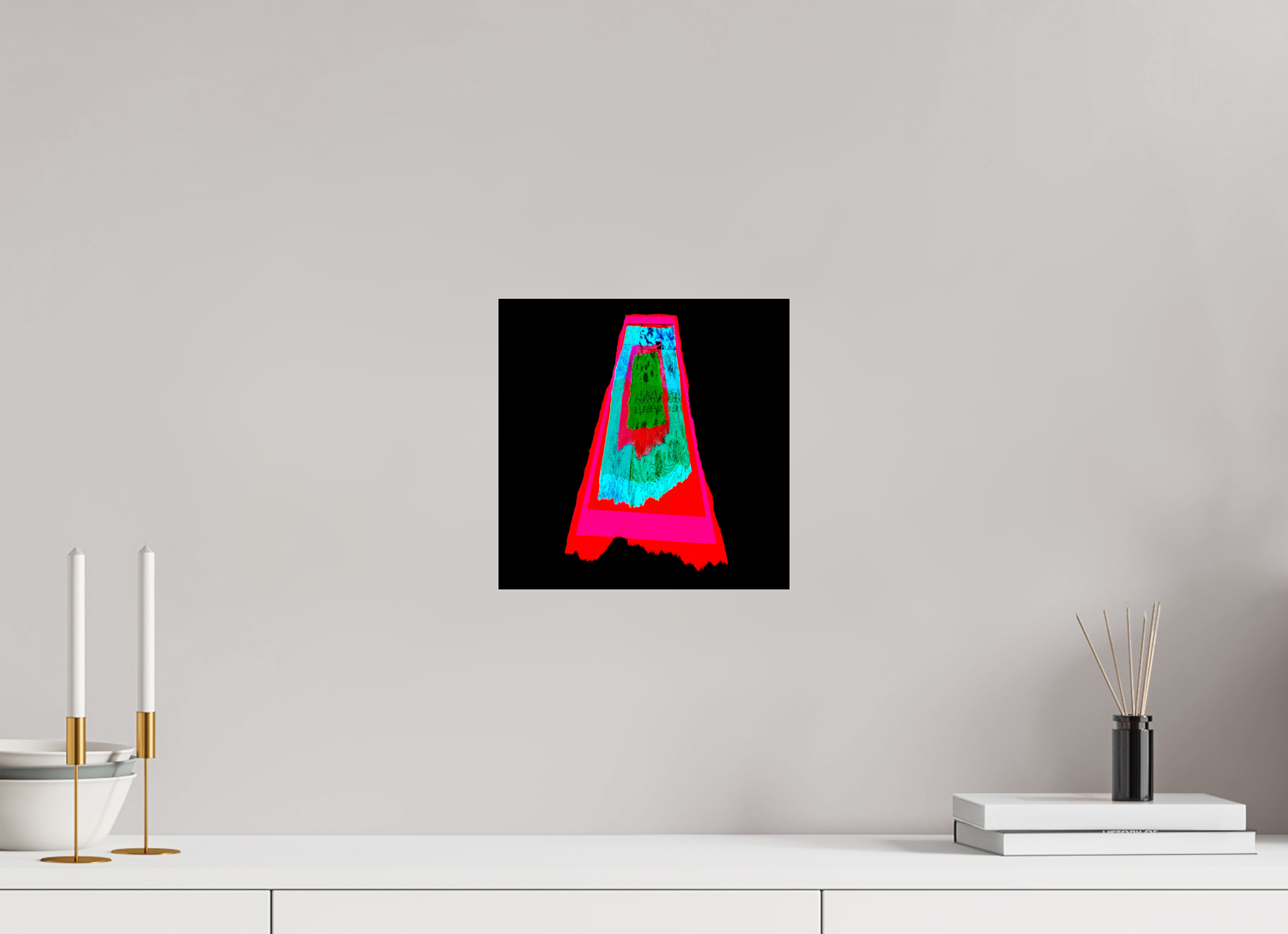 10 x 10″, Photo Print Under Acrylic Glass Drip 001