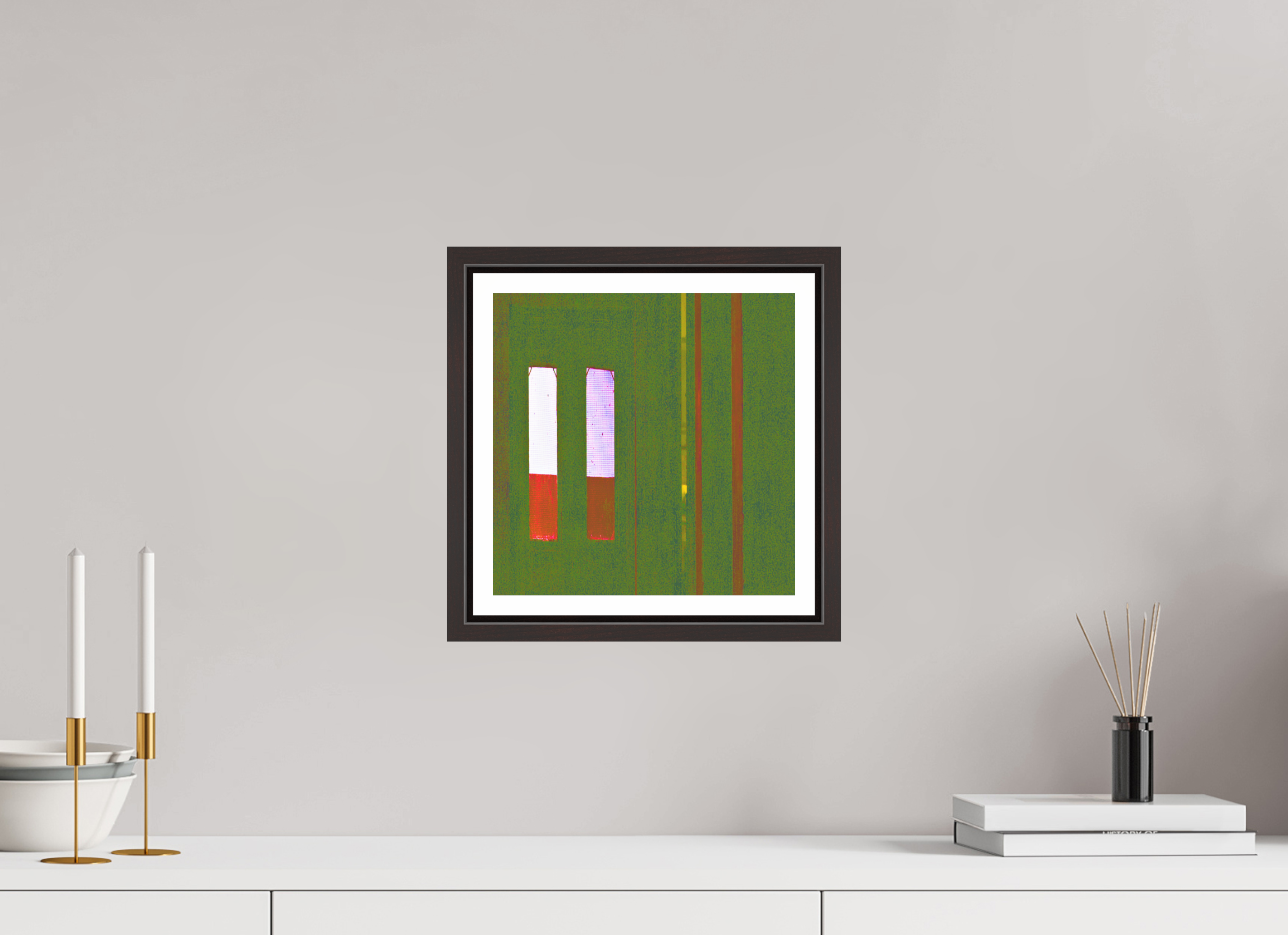 10 x 10″, Floater Frame (Alder Brown) Cigarettes
