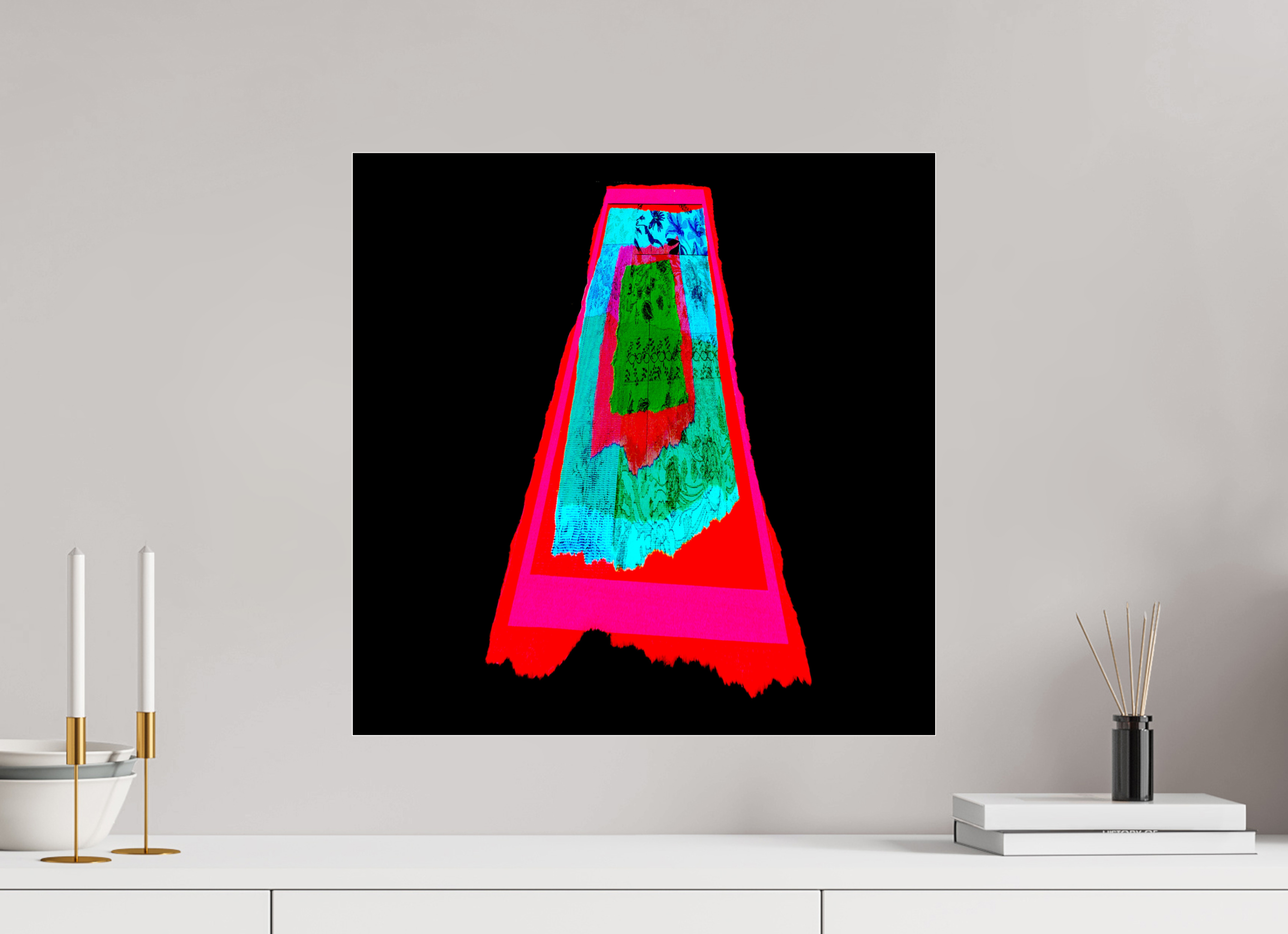 20 x 20″, Photo Print Under Acrylic Glass Drip 001