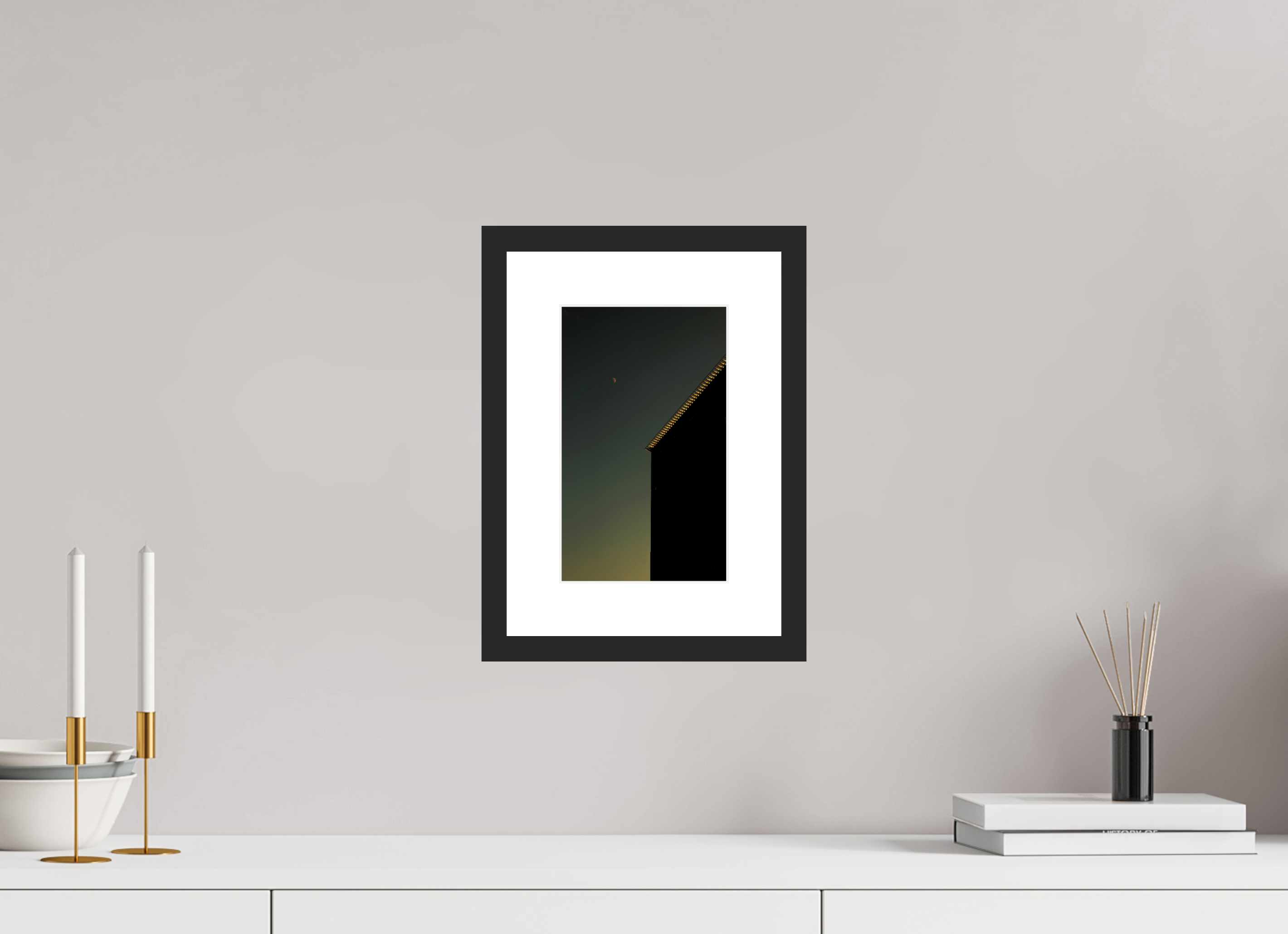 6 x 9.7″, Fuji Crystal Archive Print Framed (Black) Sweet Moon