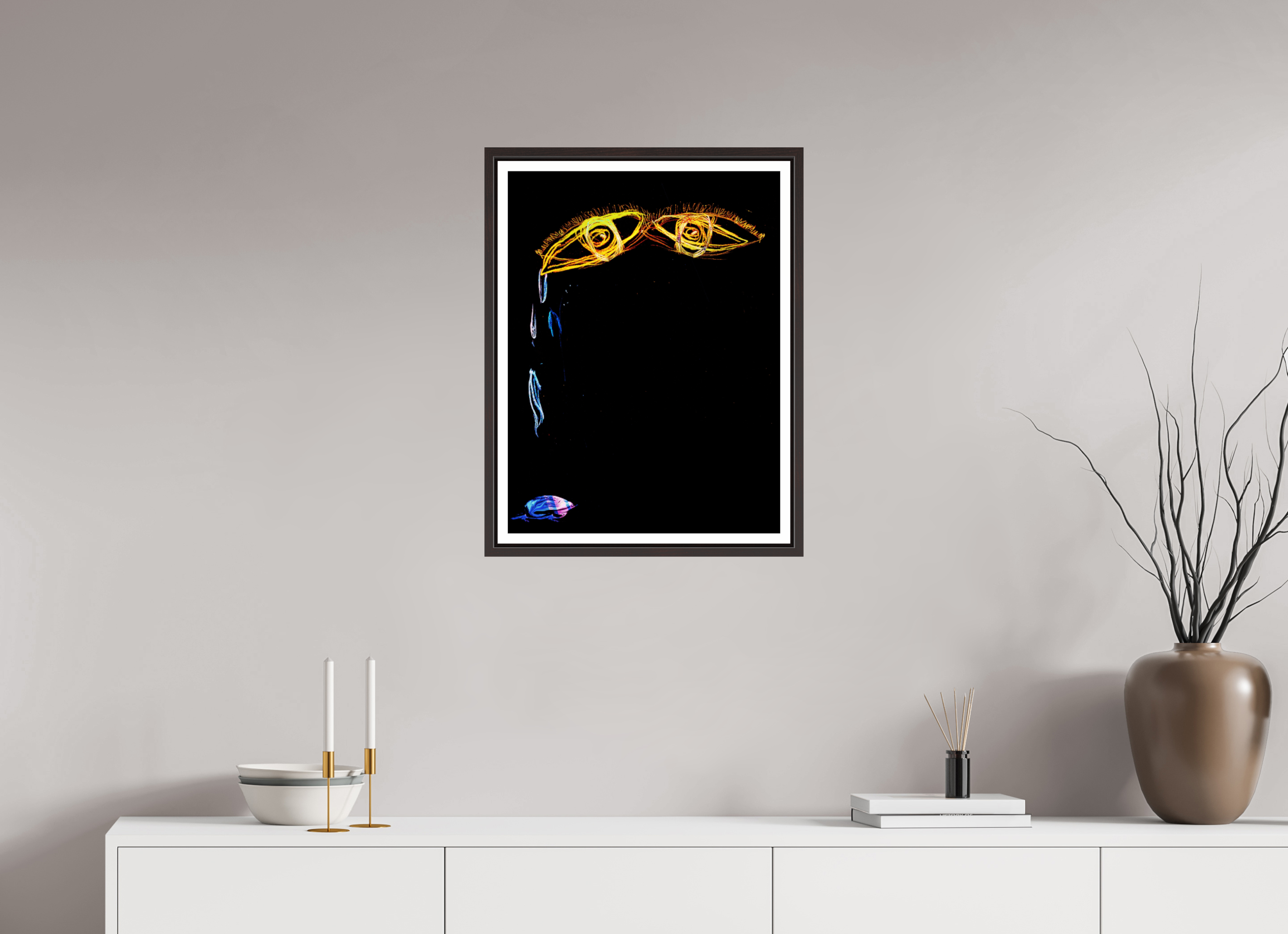 18 x 24″, Floater Frame (Alder Brown) Taking
