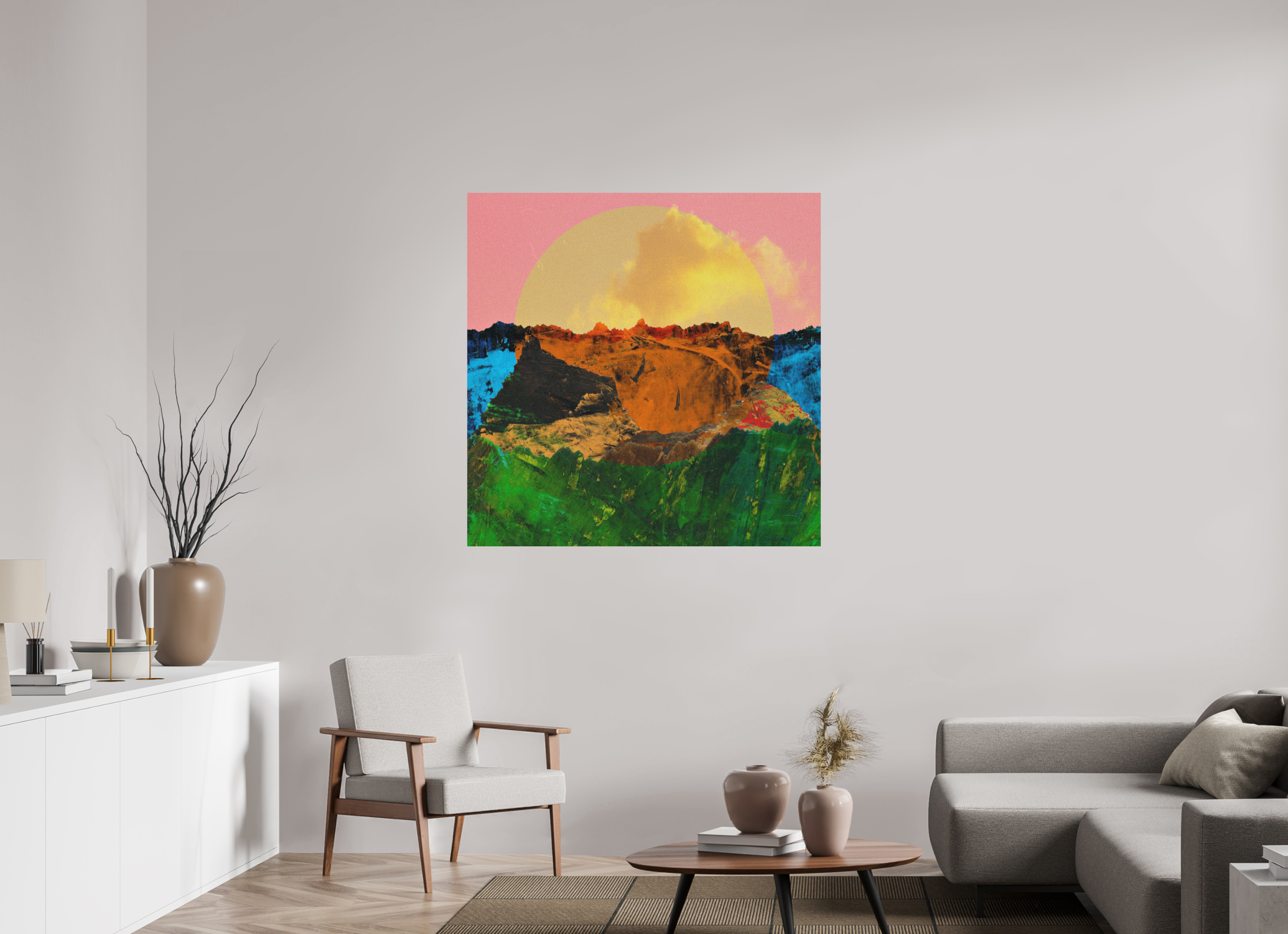45 x 45″, Aluminum Dibond Canyons