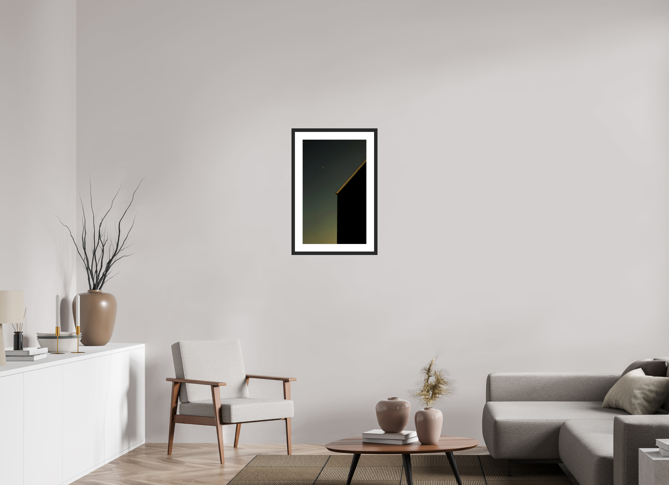 16 x 25.9″, Fuji Crystal Archive Print Framed (Black) Sweet Moon