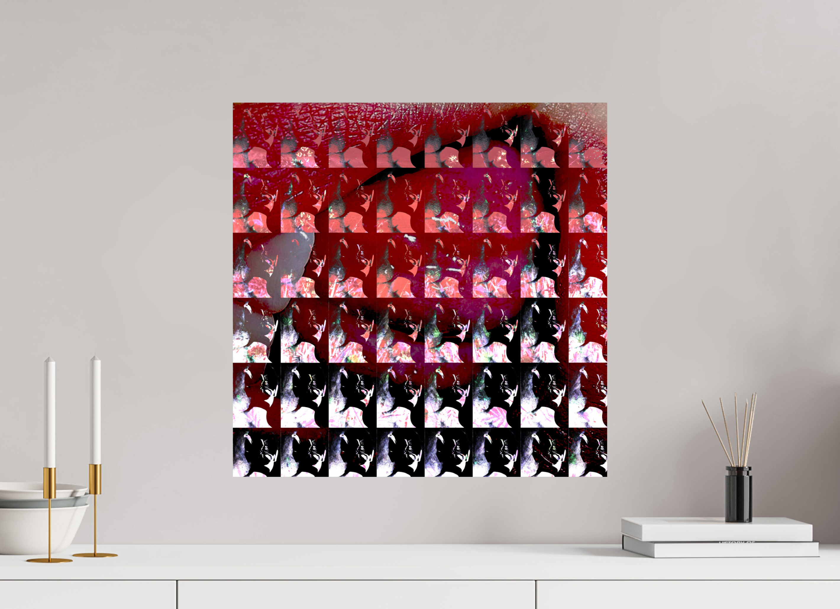 20 x 20″, Fine Art Print Lip Service