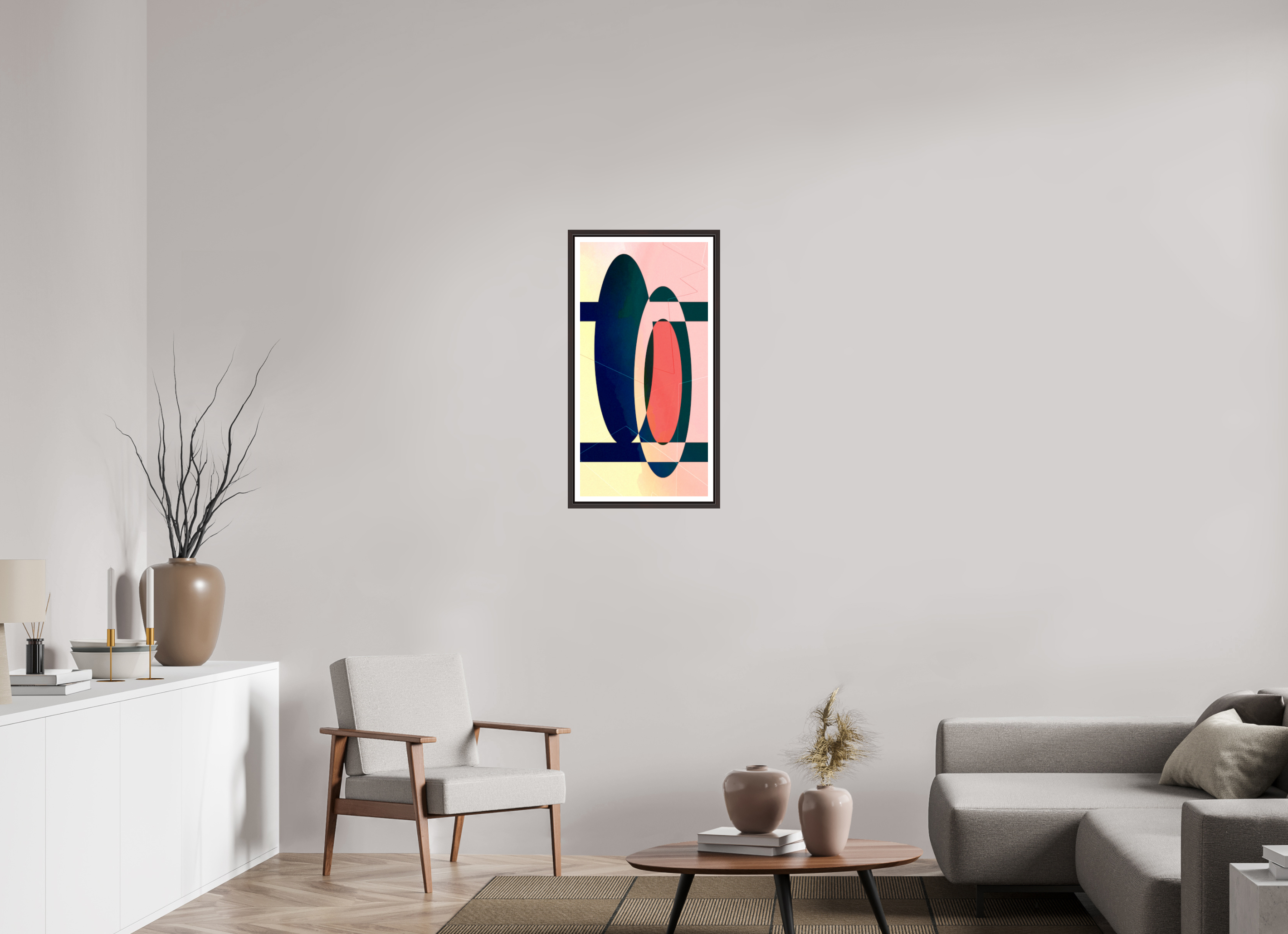 16 x 32″, Floater Frame (Alder Brown) Eclipse