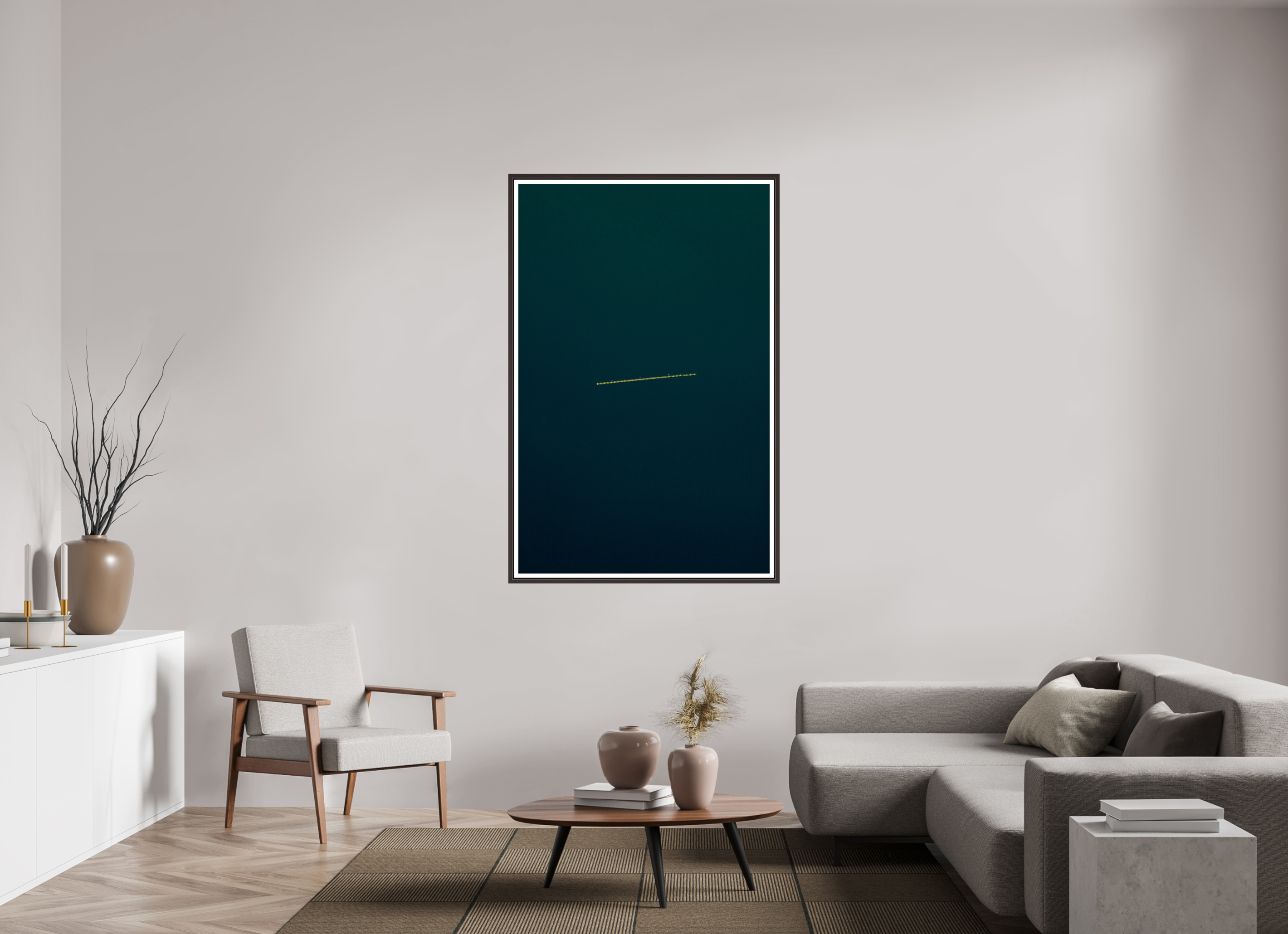 39 x 60.6″, Floater Frame (Alder Brown) UFO