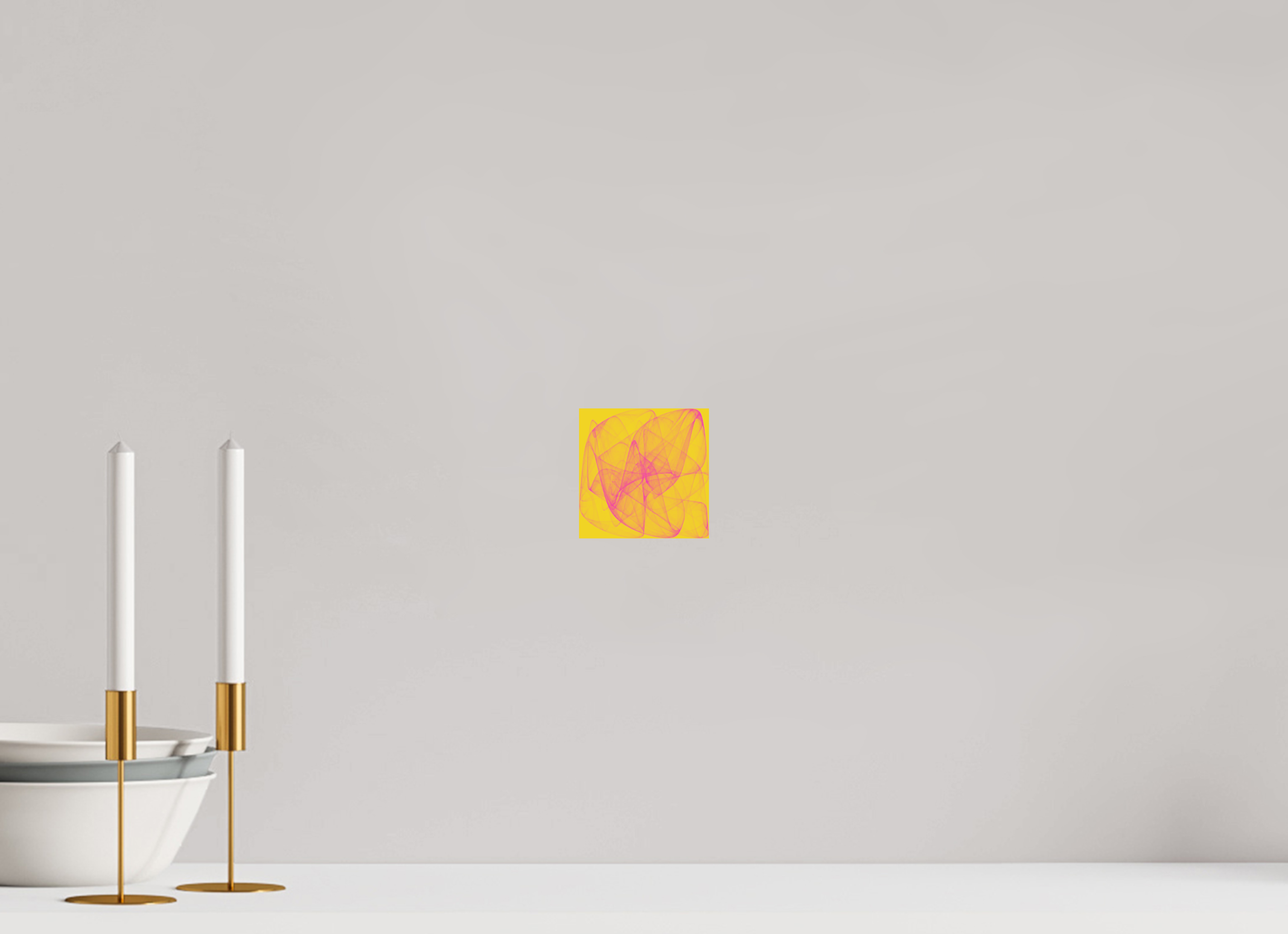 4 x 4″, Aluminum Dibond Yellow Stuff