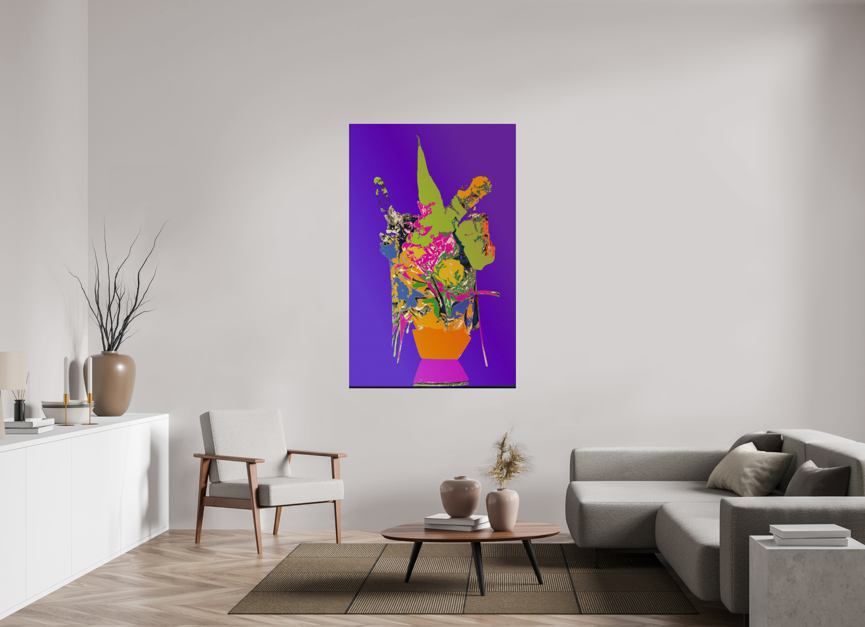 40 x 63.5″, Fine Art Print Pop Vase 1