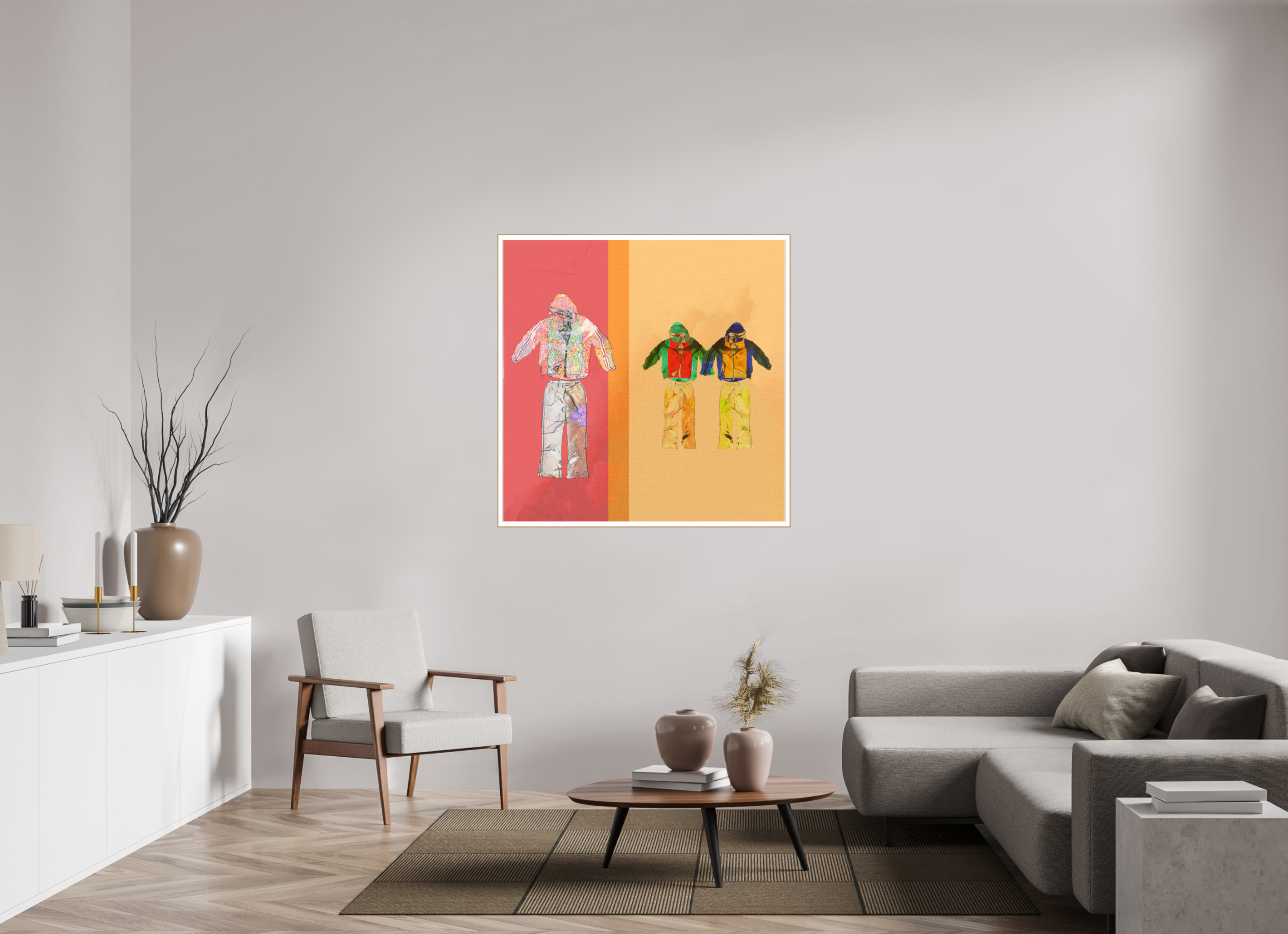 45 x 45″, Solid Wood ArtBox (Oak) 006