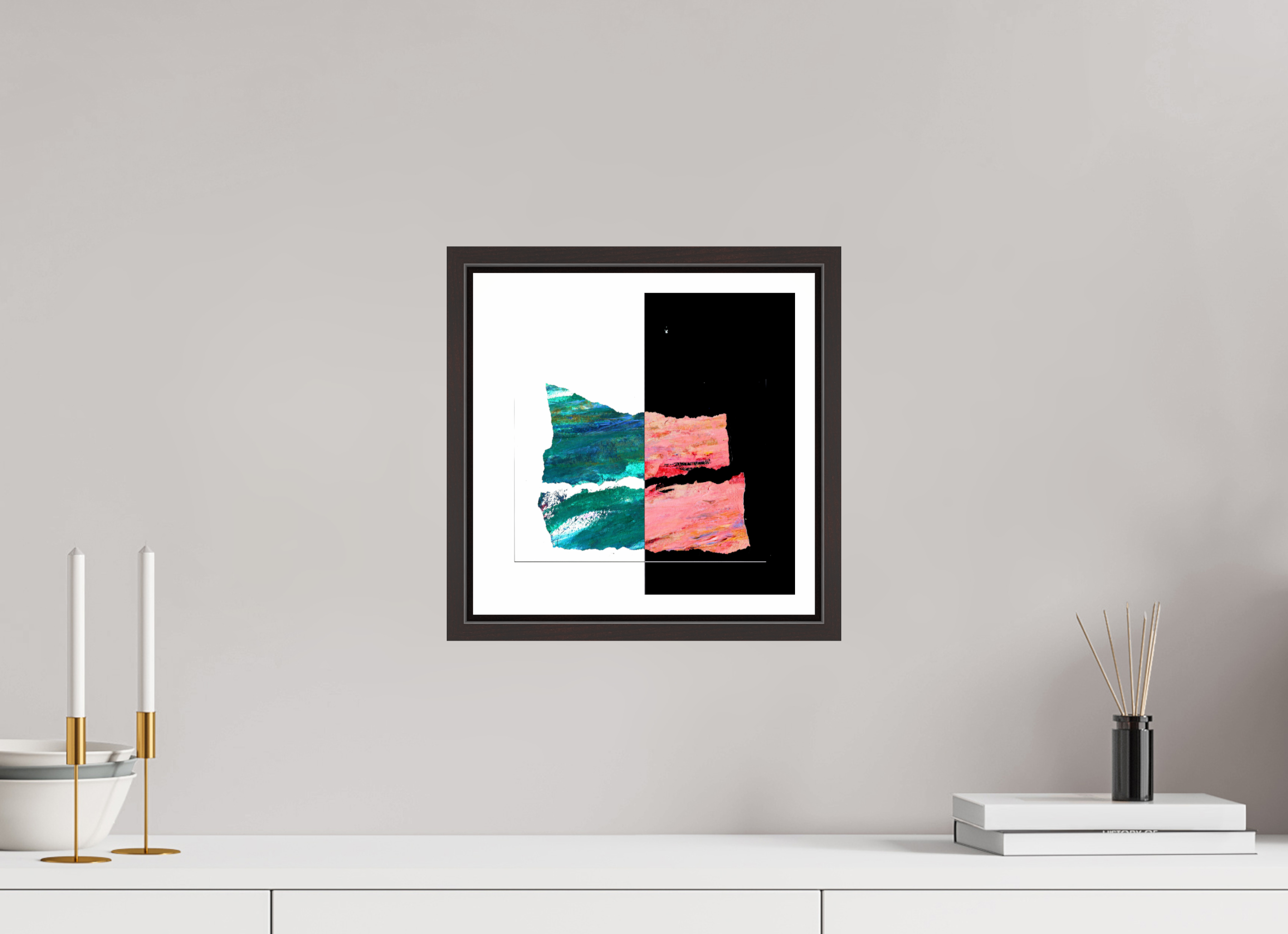 10 x 10″, Floater Frame (Alder Brown) Two Sides