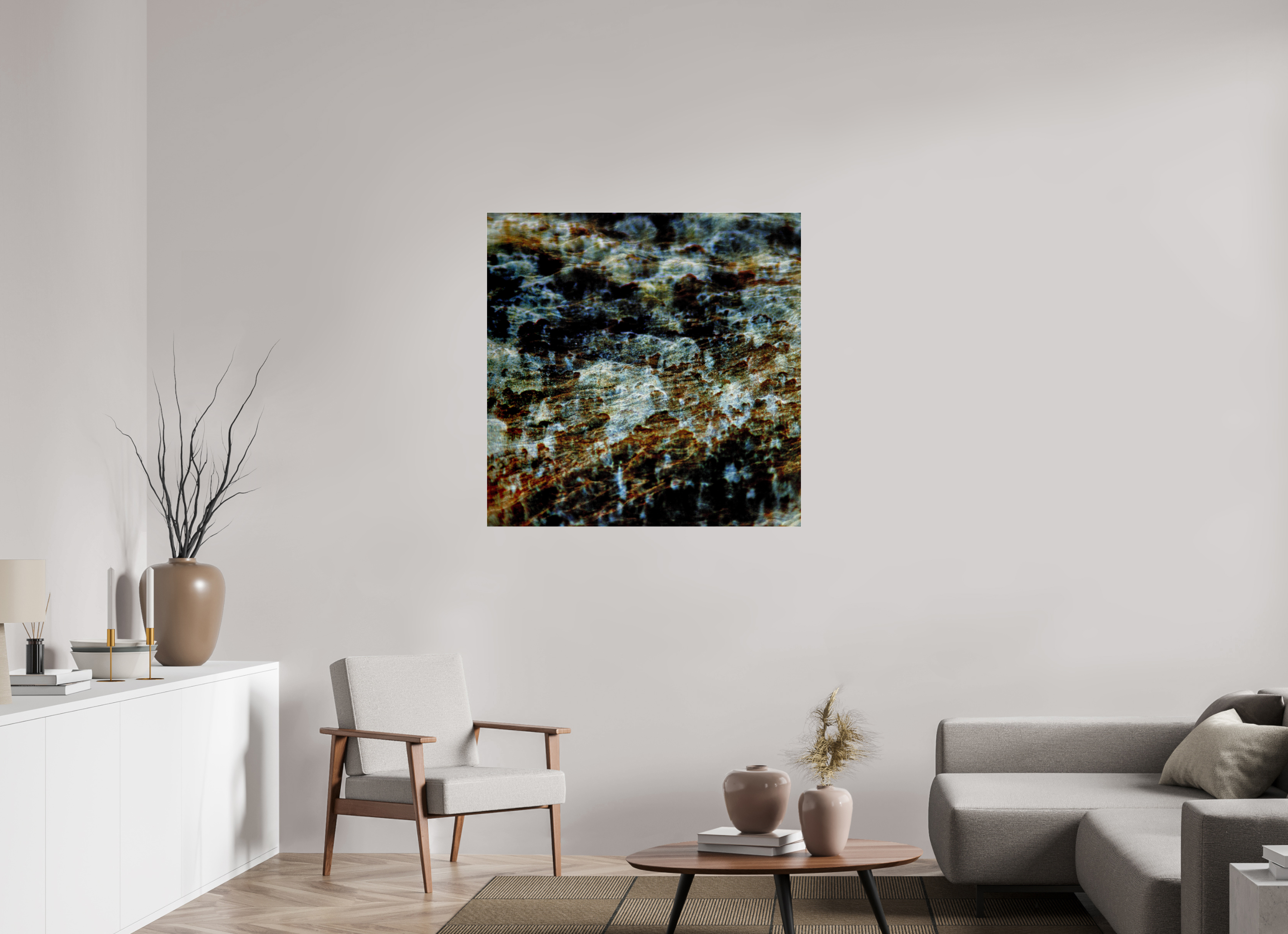 40 x 40″, Photo Print Under Acrylic Glass Digital Snow
