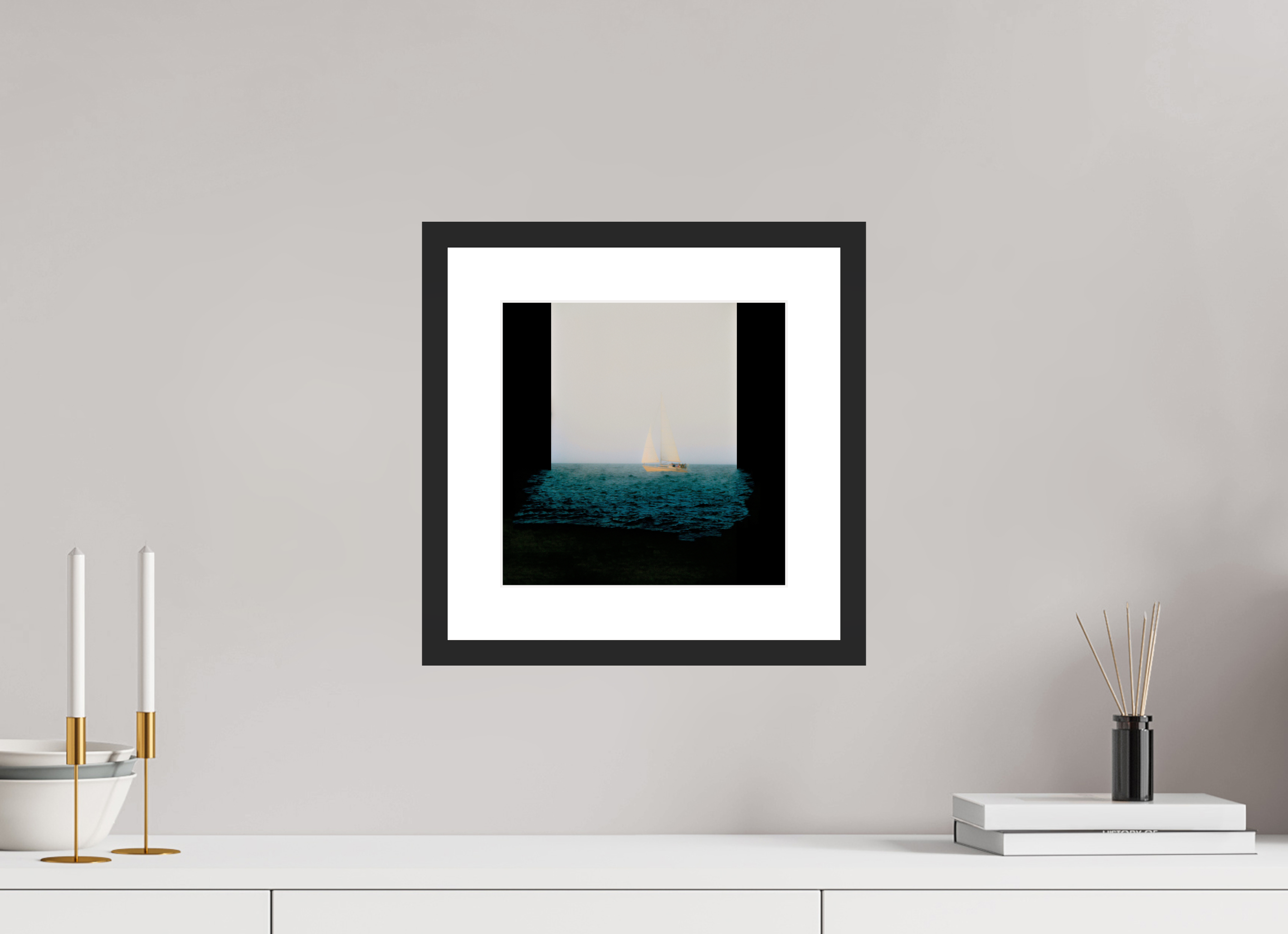 10 x 10″, Fuji Crystal Archive Print Framed (Black) Sleeps While Walking