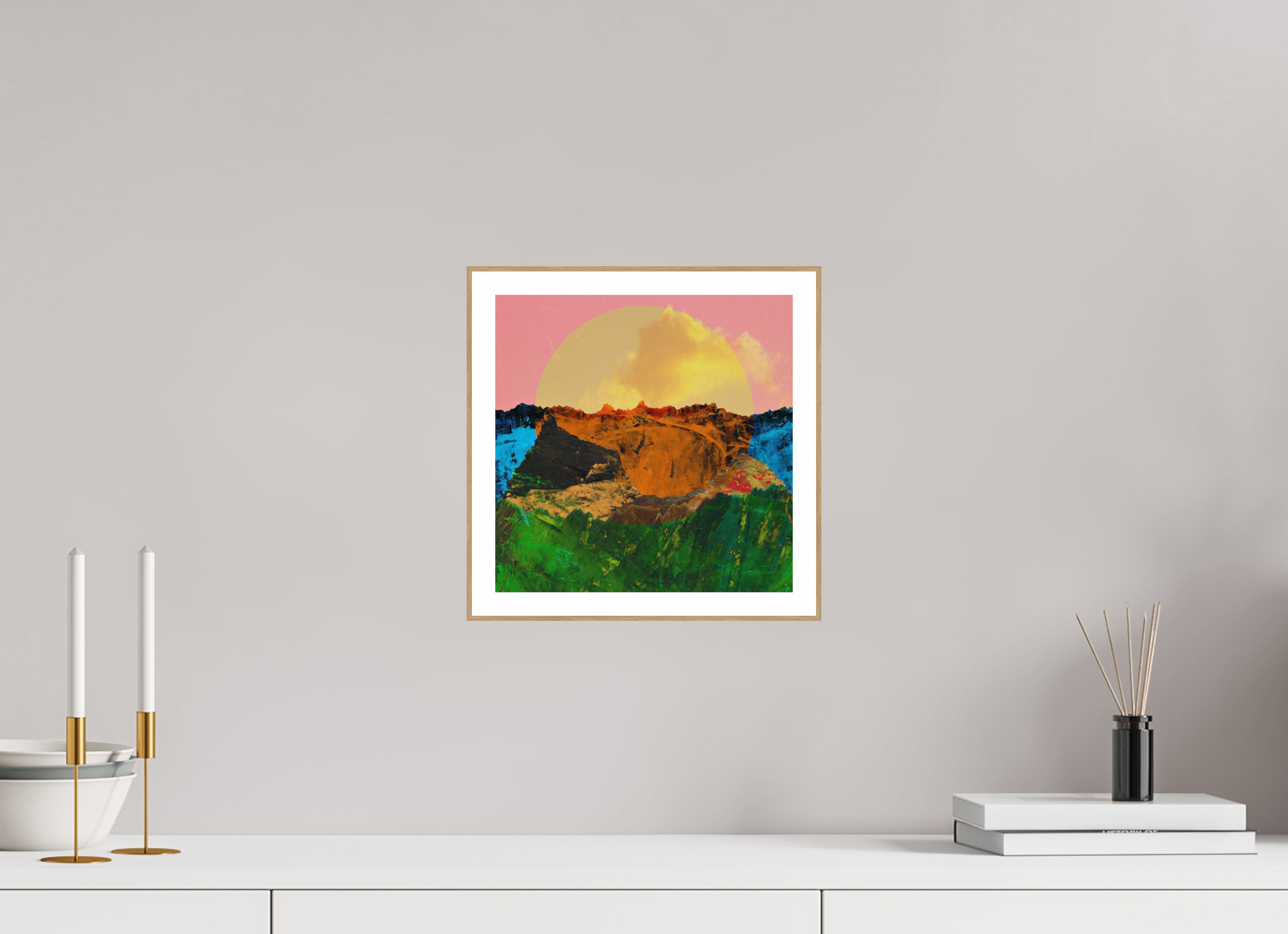 10 x 10″, Solid Wood ArtBox (Oak) Canyons