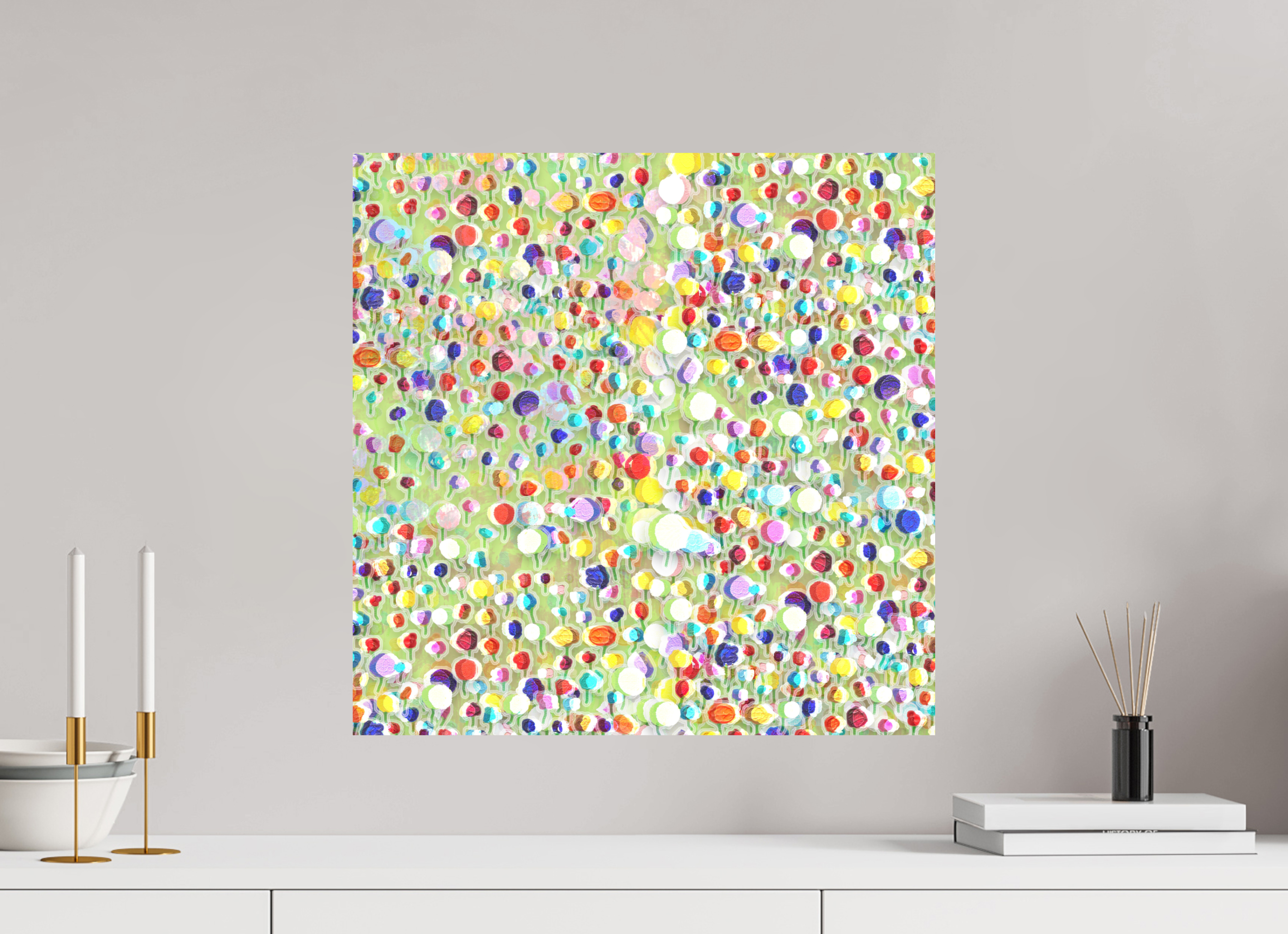 20 x 20″, Direct Print on Forex tulips