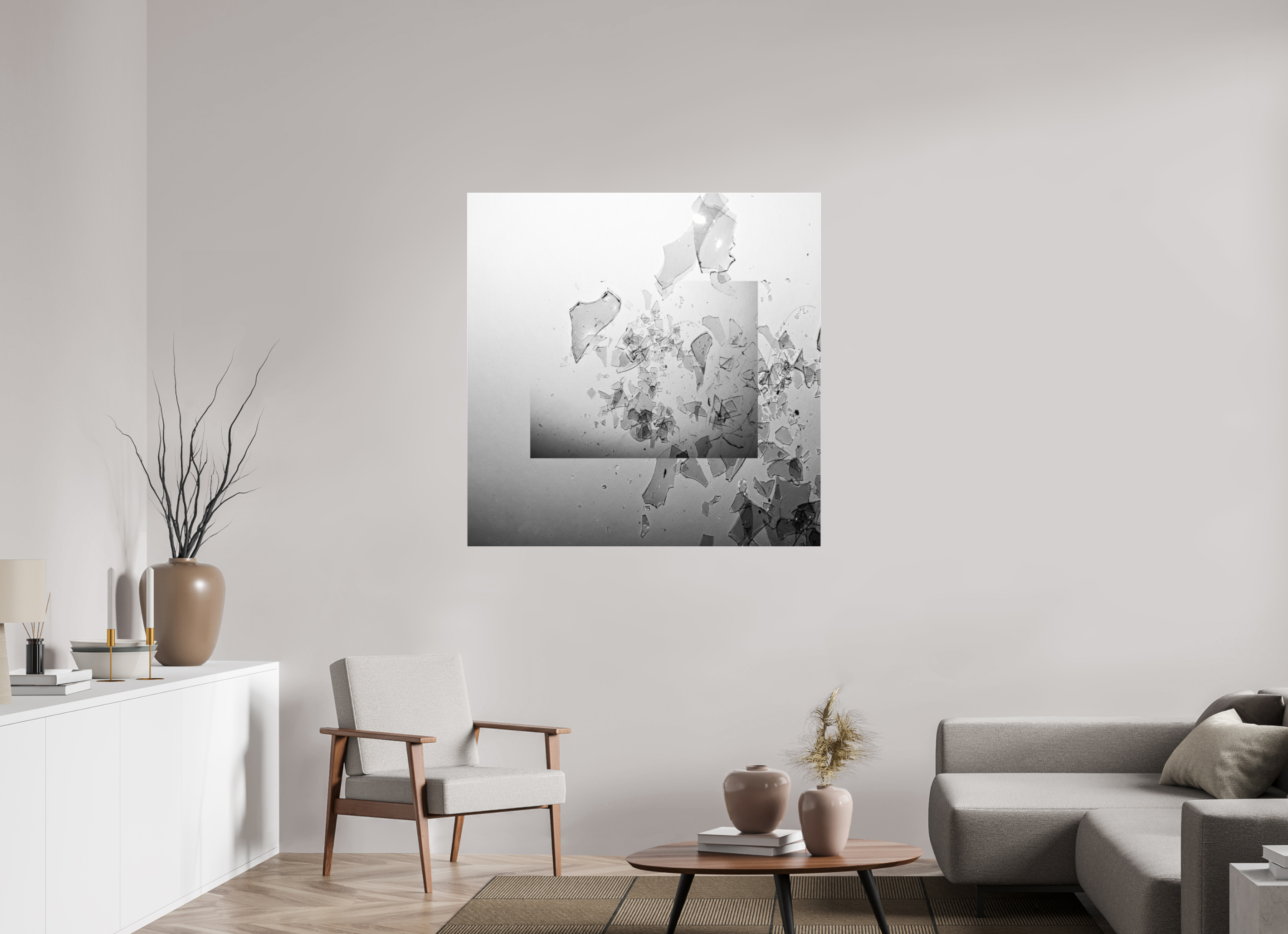 45 x 45″, Photo Print Under Acrylic Glass Glass Houses
