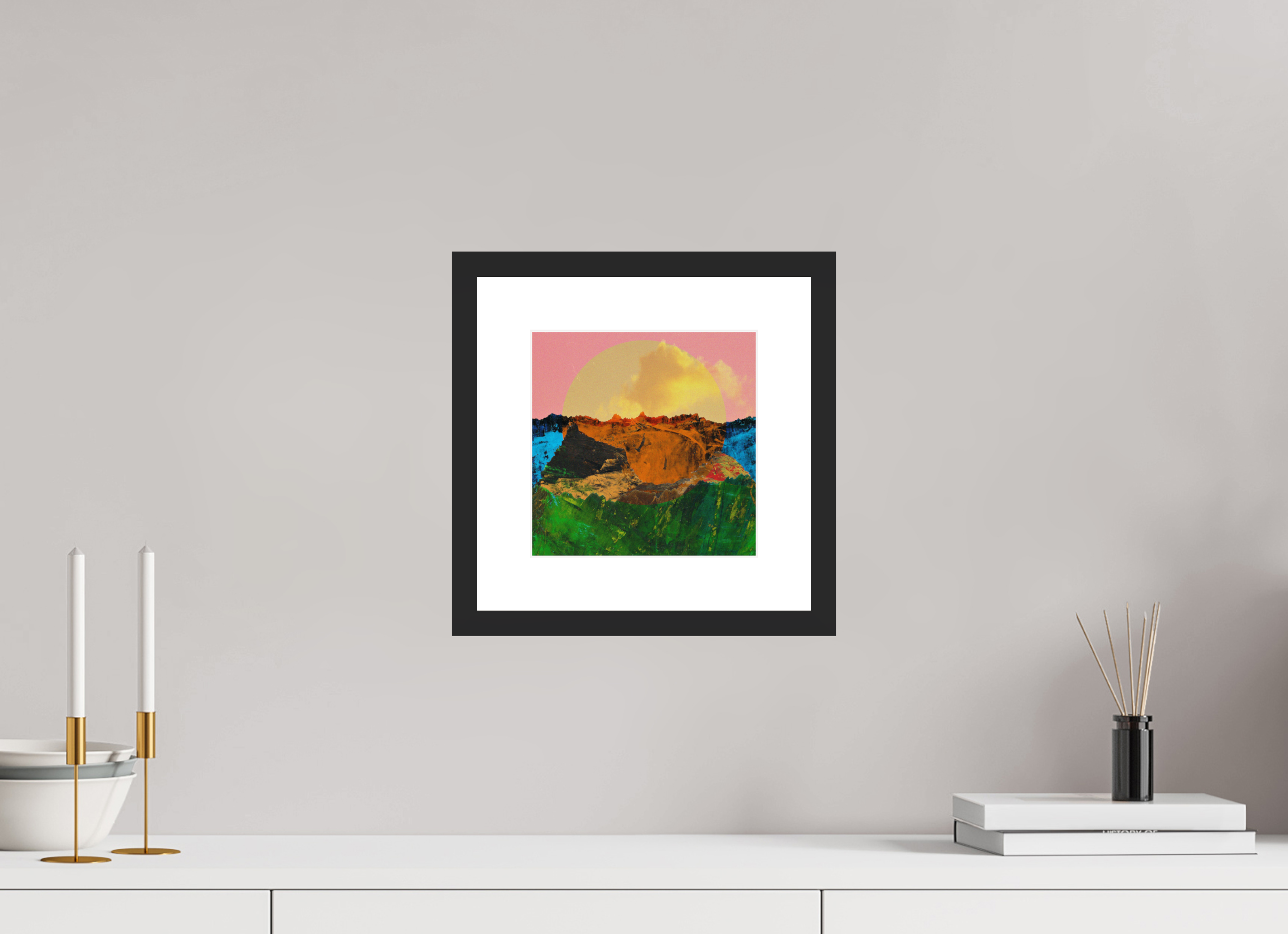 8 x 8″, Fuji Crystal Archive Print Framed (Black) Canyons