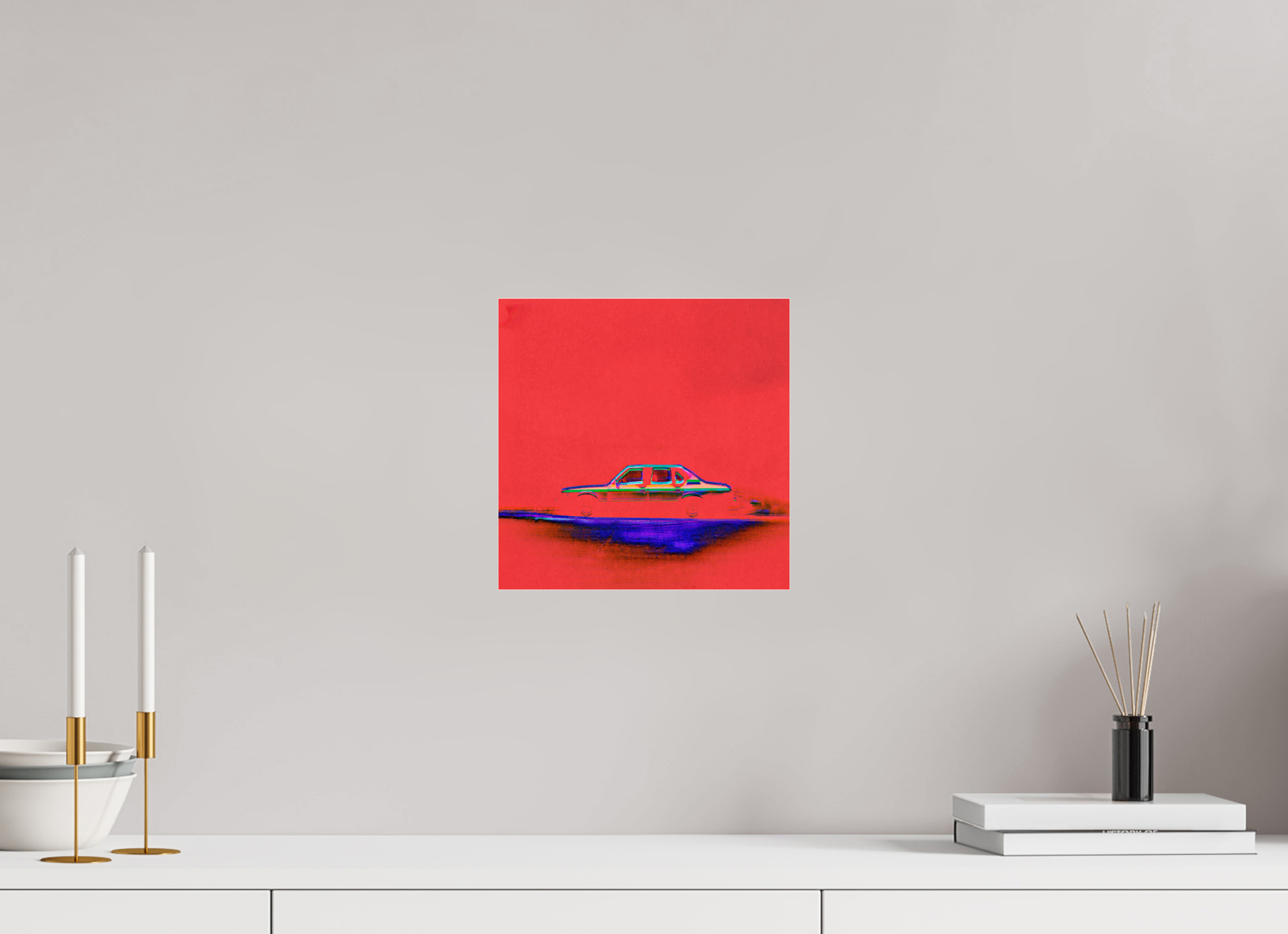 10 x 10″, Photo Print Under Acrylic Glass Street Parking