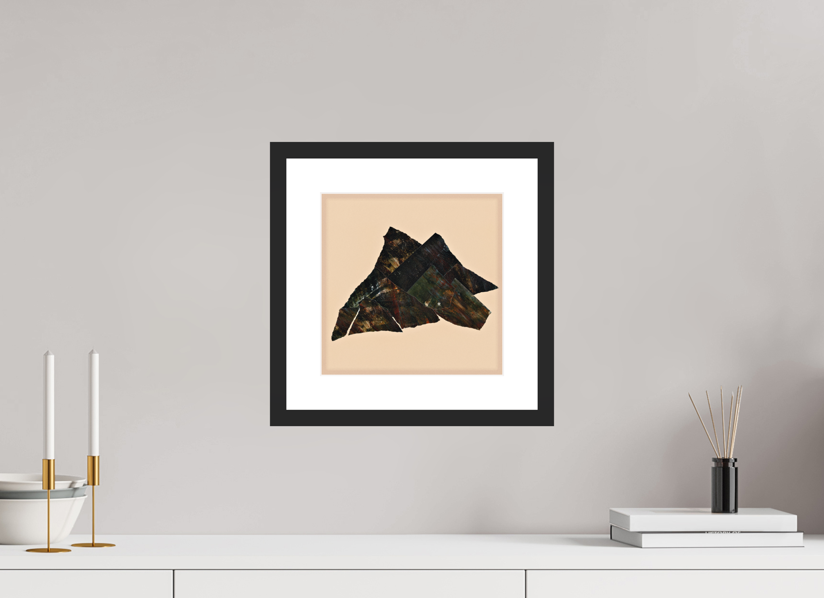 10 x 10″, Fuji Crystal Archive Print Framed (Black) Mountain