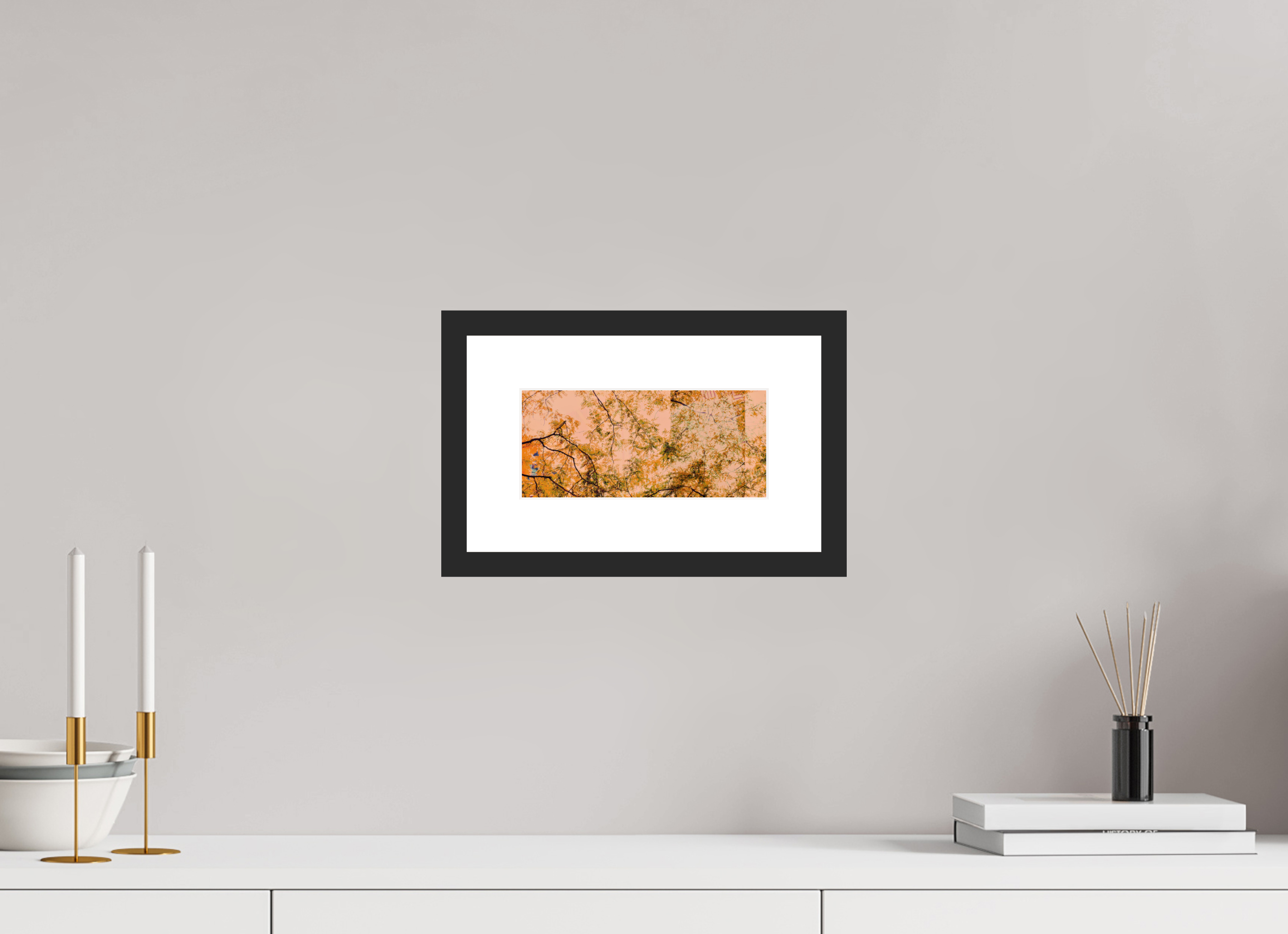 8.7 x 4″, Fuji Crystal Archive Print Framed (Black) Cherry Trees