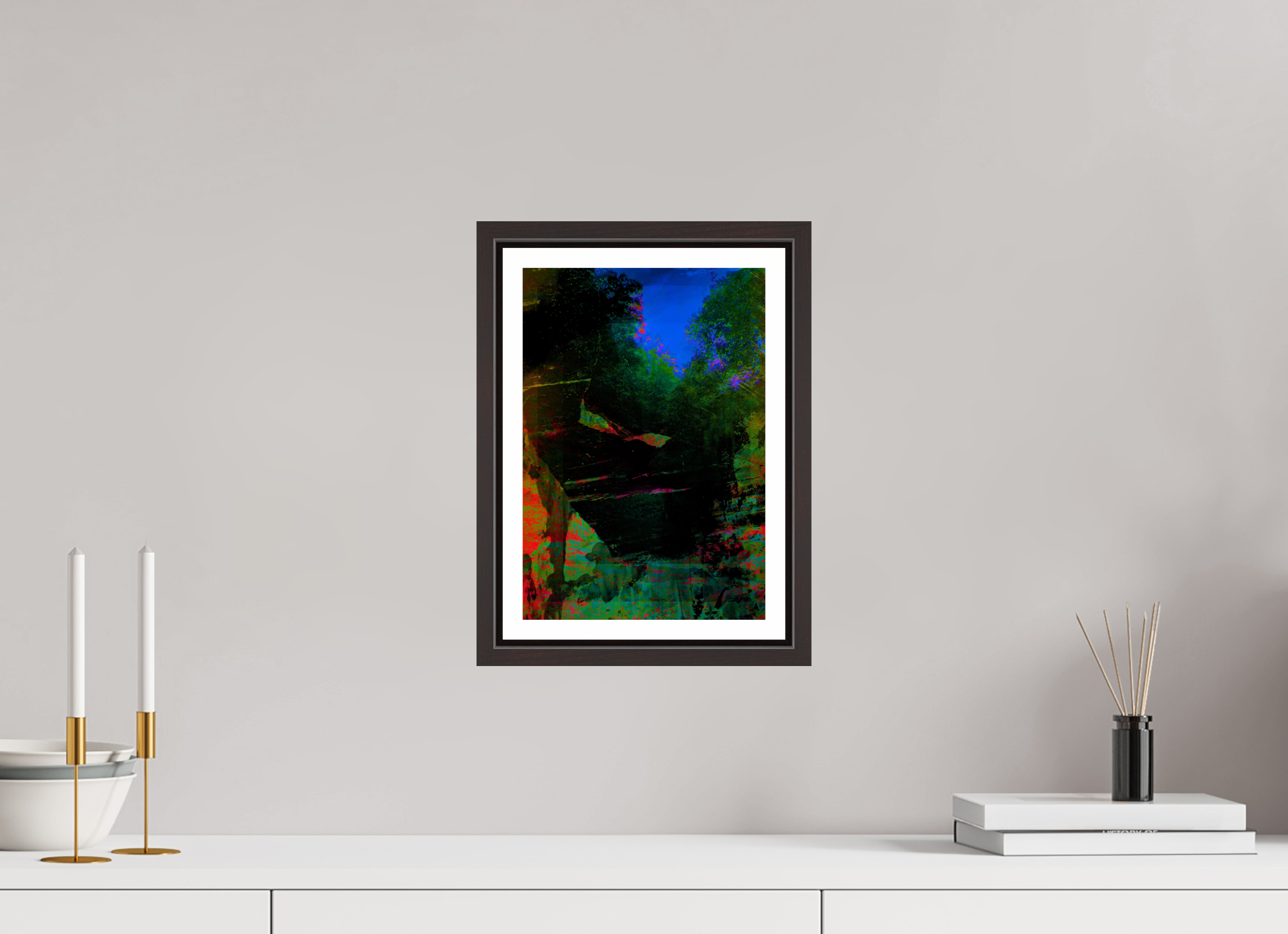 8 x 11.7″, Floater Frame (Alder Brown) greens