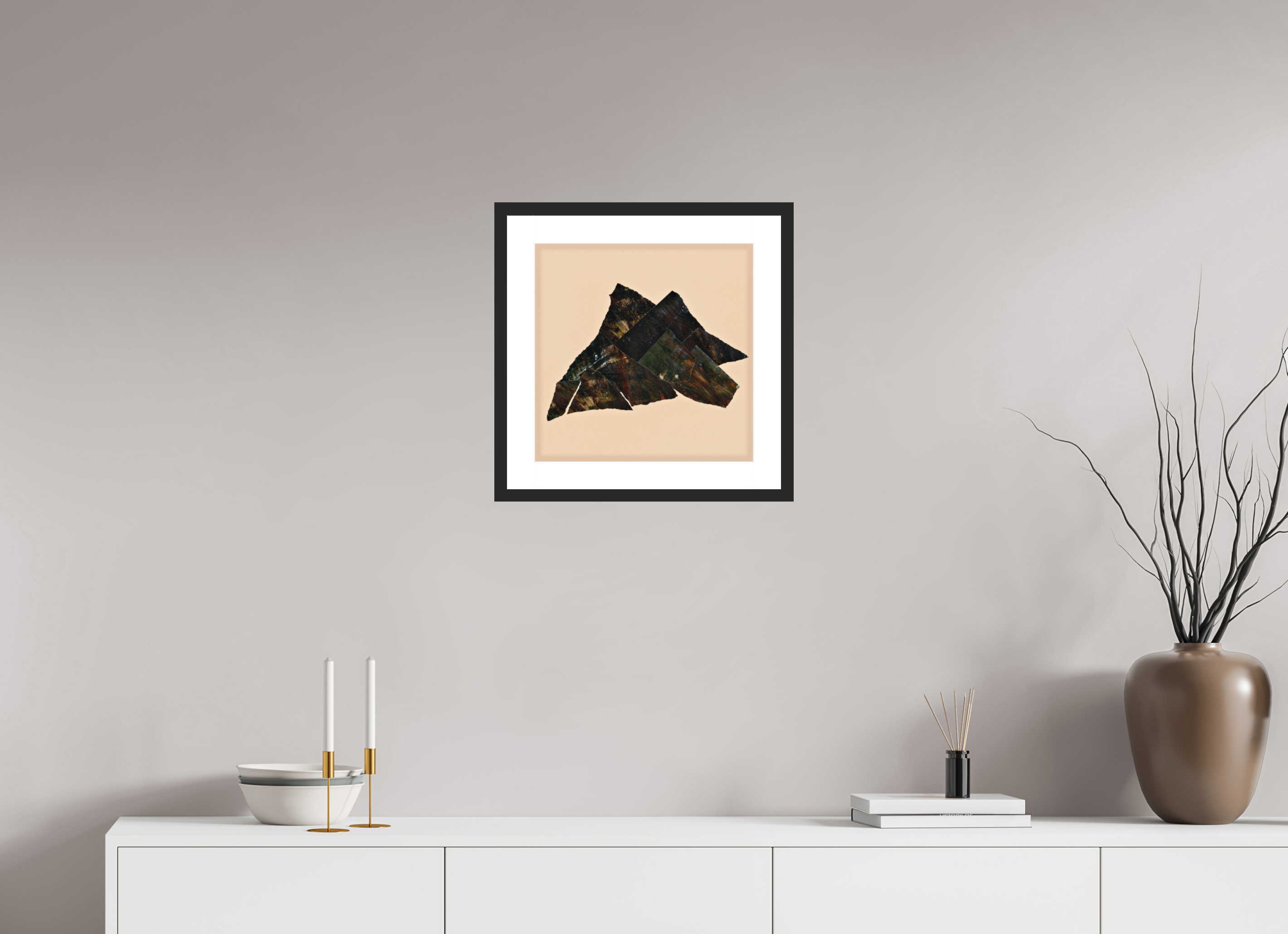 15 x 15″, Fuji Crystal Archive Print Framed (Black) Mountain