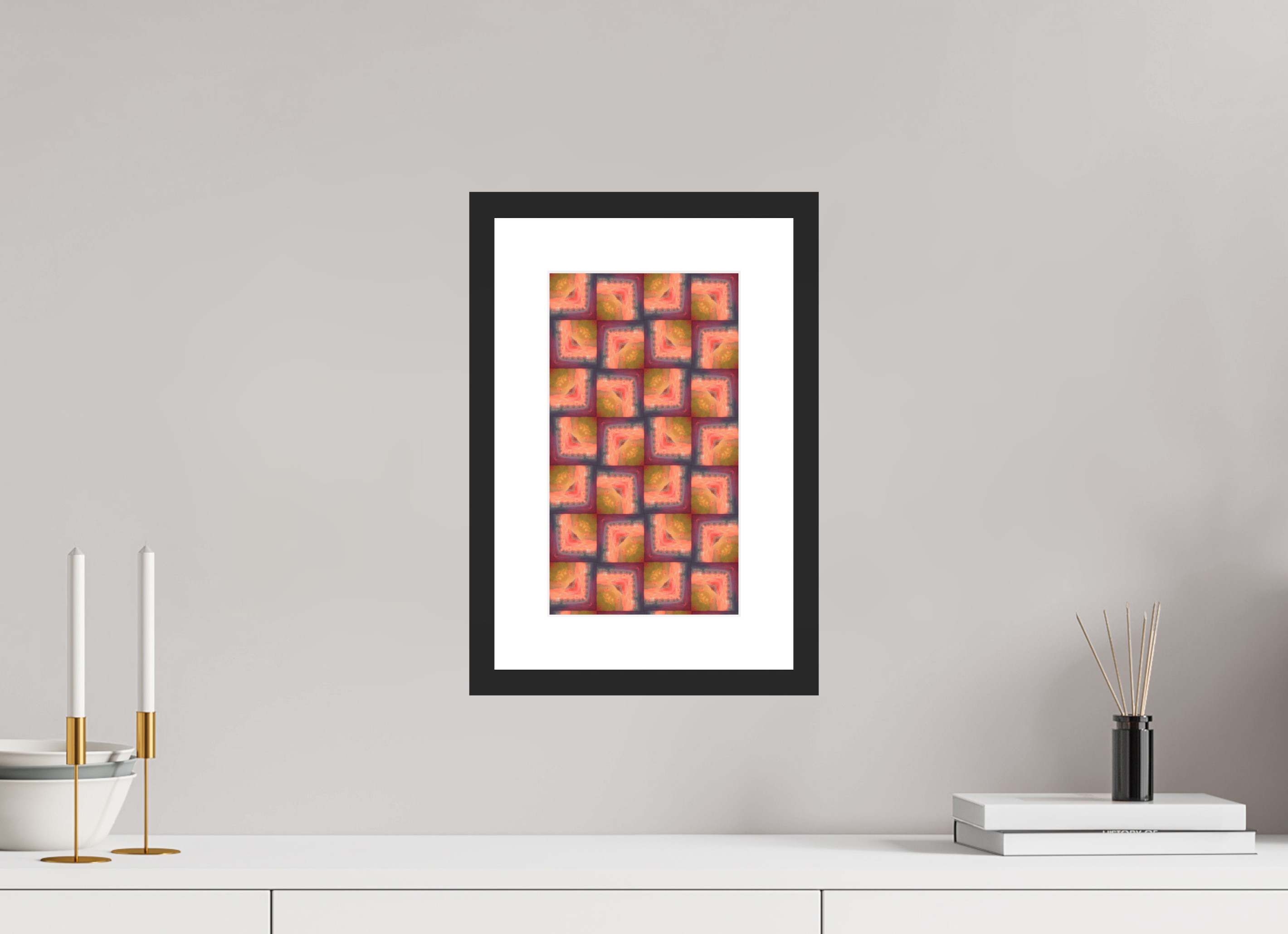 6.8 x 12″, Framed #1 soft boring