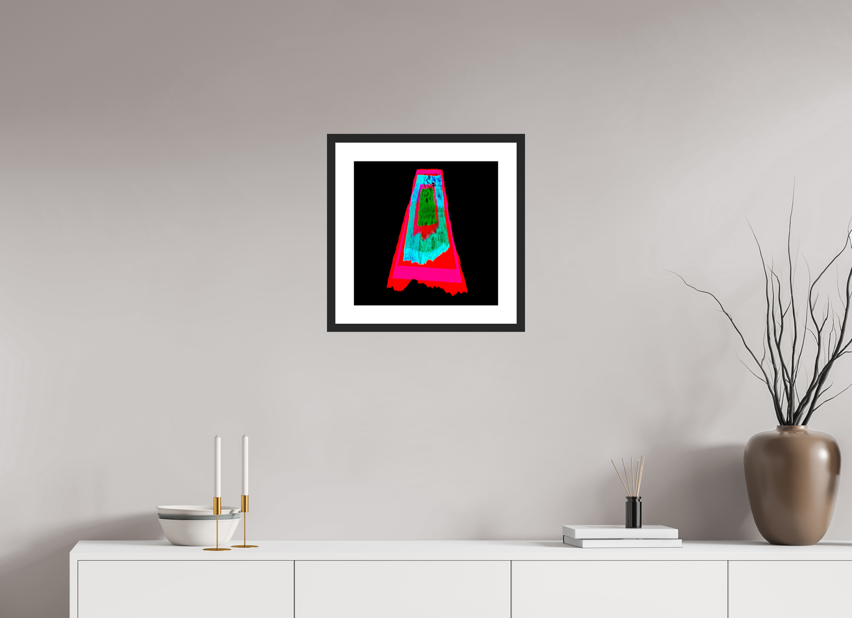15 x 15″, Fuji Crystal Archive Print Framed (Black) Drip 001