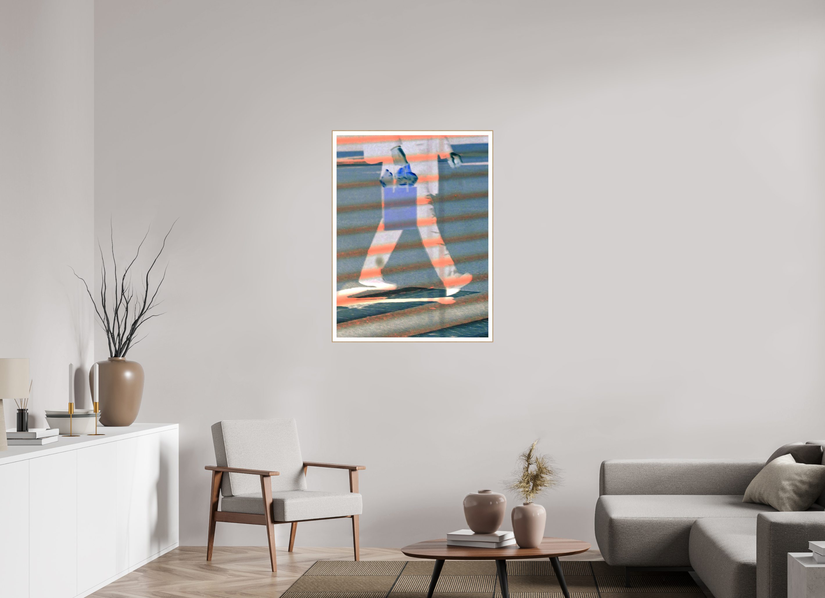 30 x 40″, Solid Wood ArtBox (Oak) Push