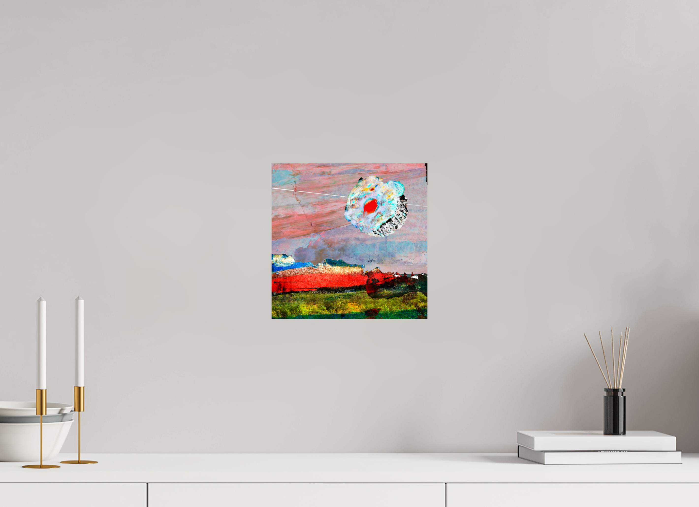 10 x 10″, Fine Art Print Moon Desert