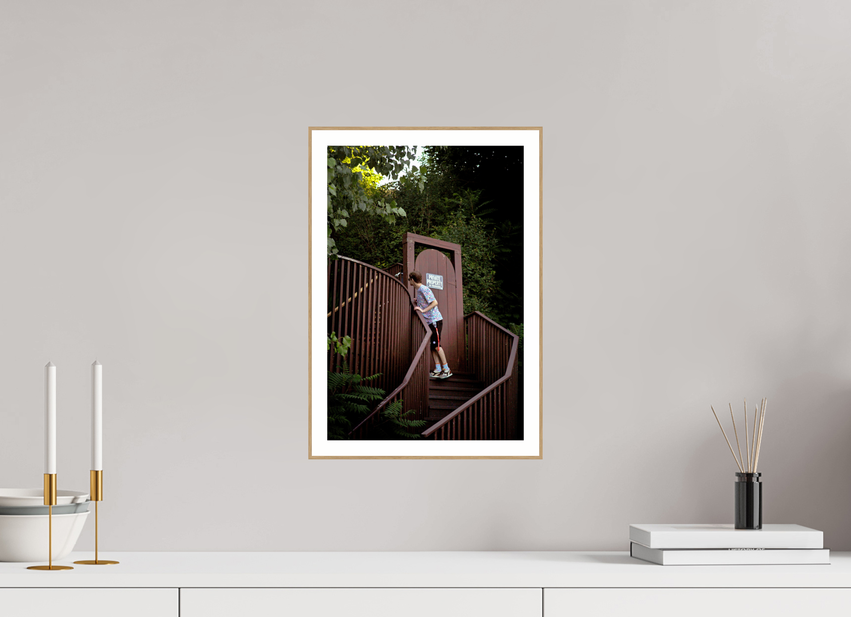 10 x 15″, Solid Wood ArtBox (Oak) Private Property
