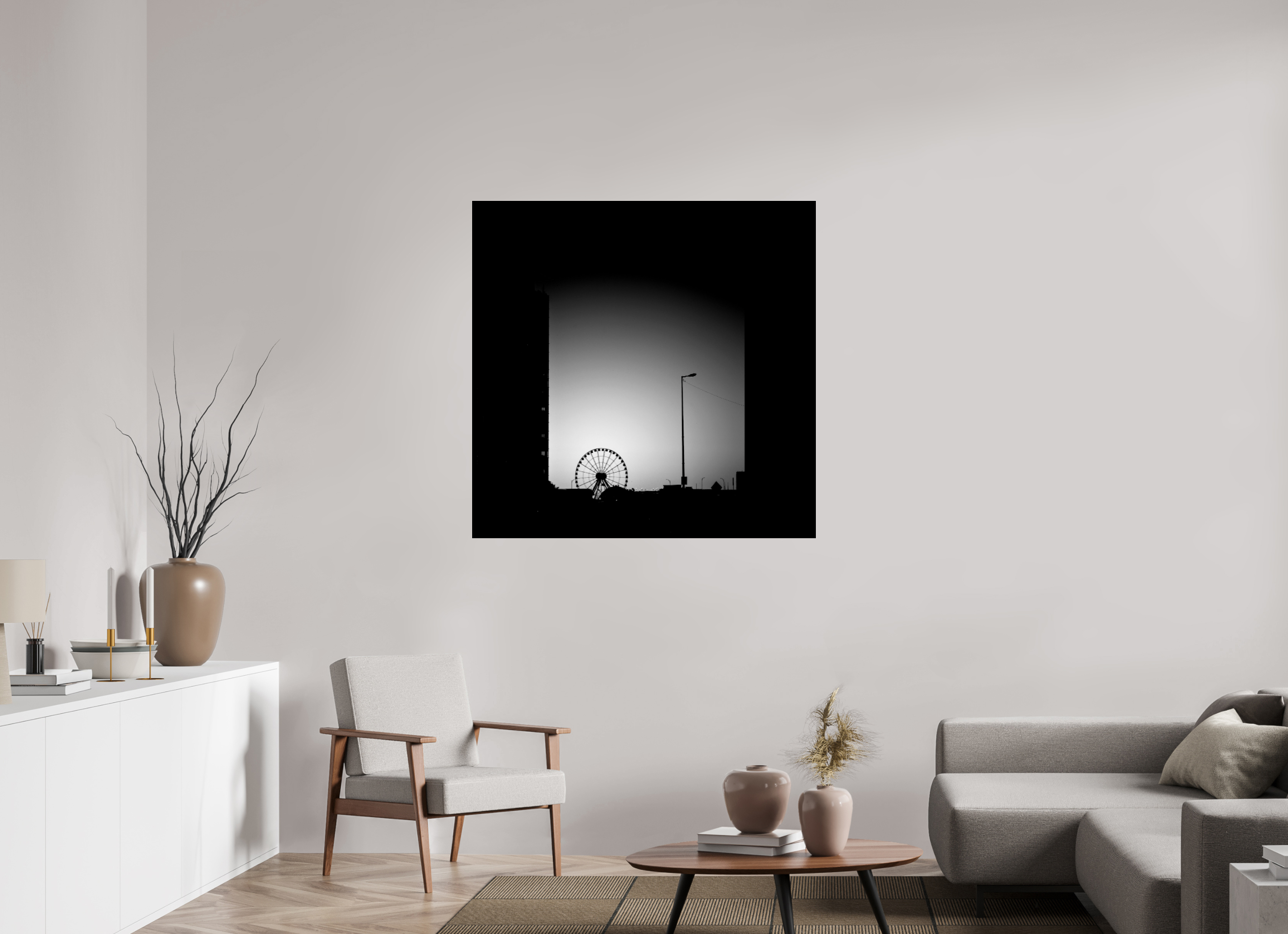 43.7 x 43″, Photo Print Under Acrylic Glass Navy Pier