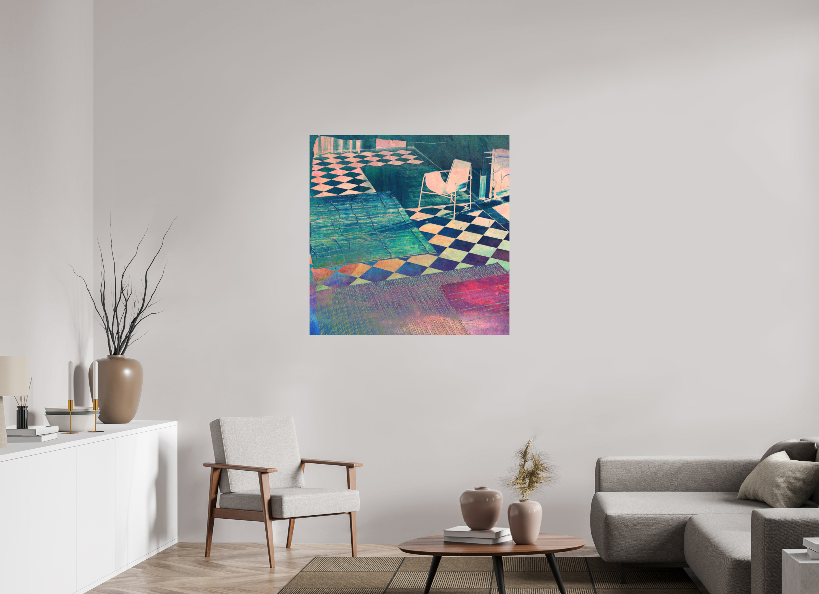 40 x 40″, Direct Print on Forex Musical Chairs
