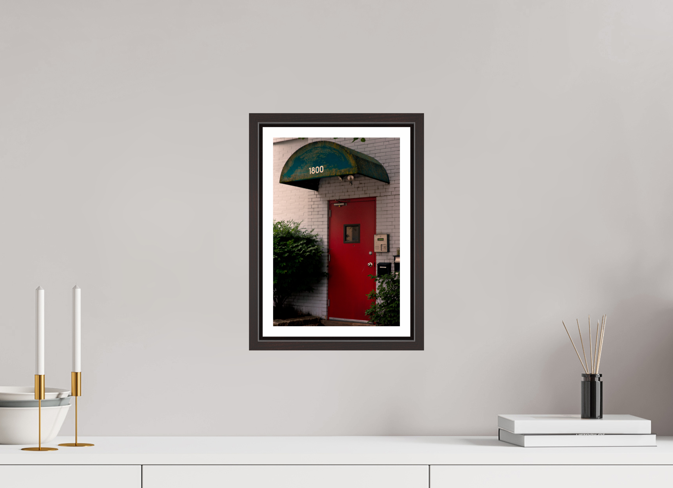 8 x 12″, Floater Frame (Alder Brown) 1800 W Berenice