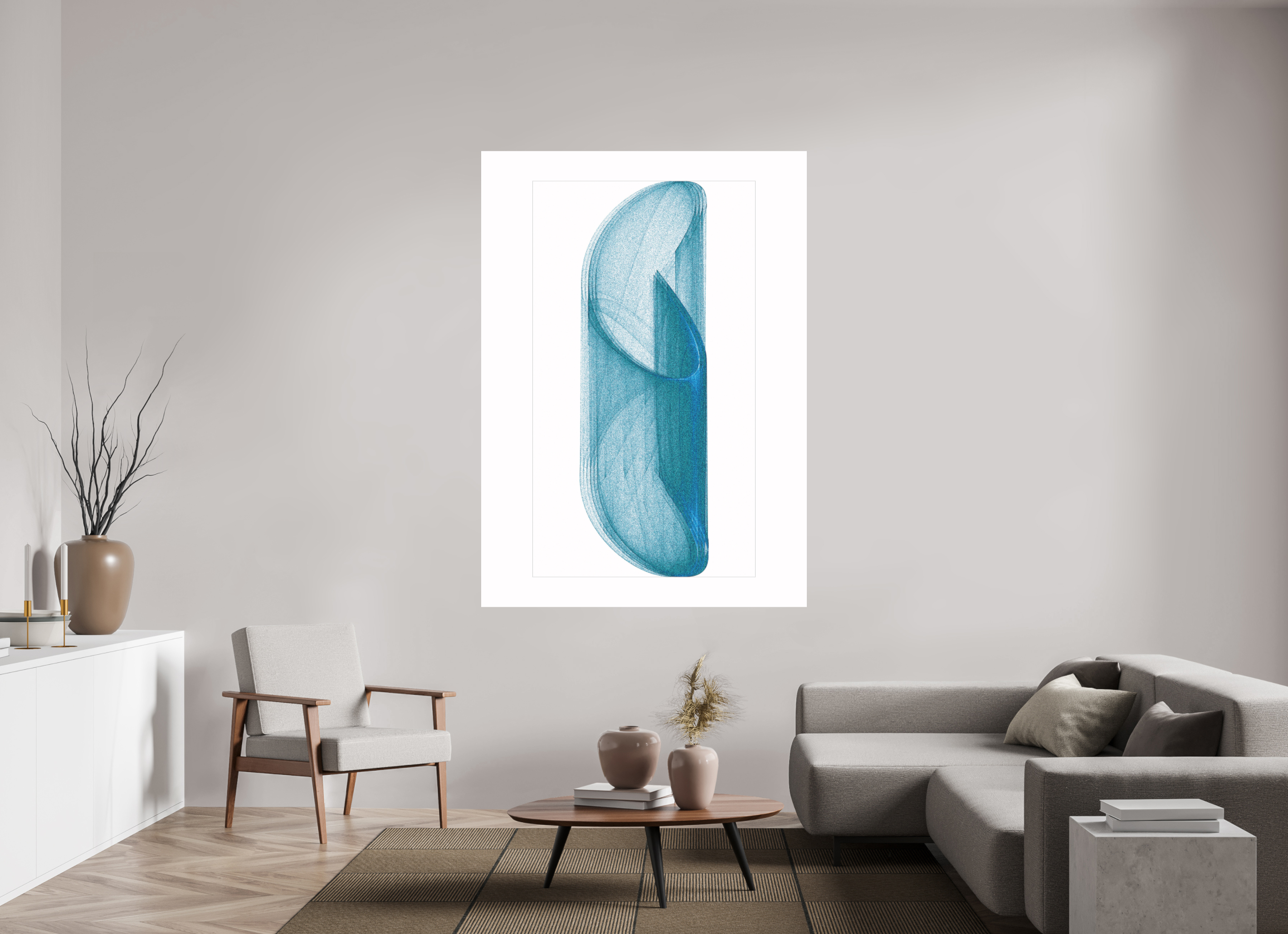 51 x 71.4″, Direct Print on Forex Brutal Blue