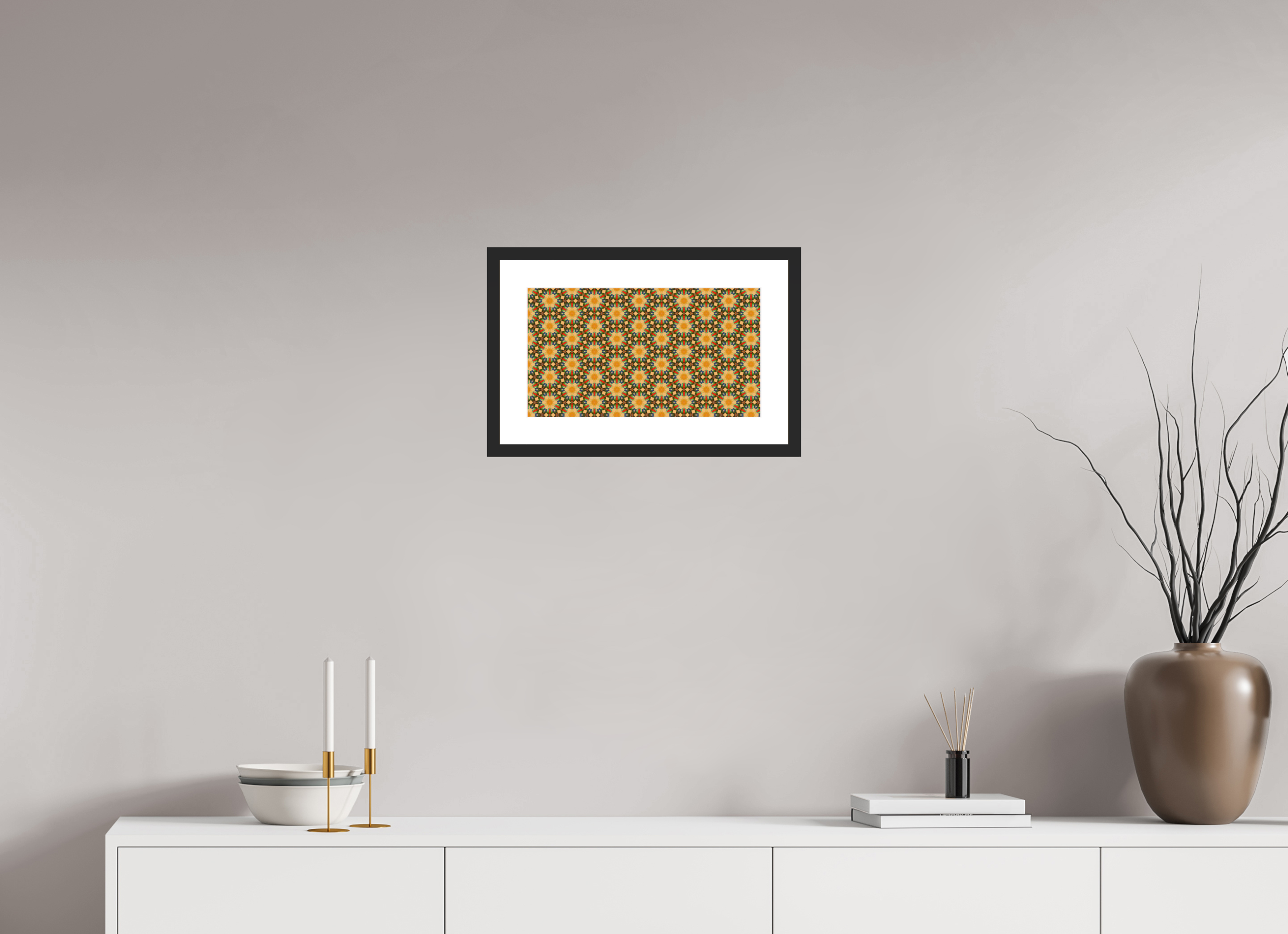 16 x 9″, Fuji Crystal Archive Print Framed (Black) Harmony, Respect, Purity, and Tranquility