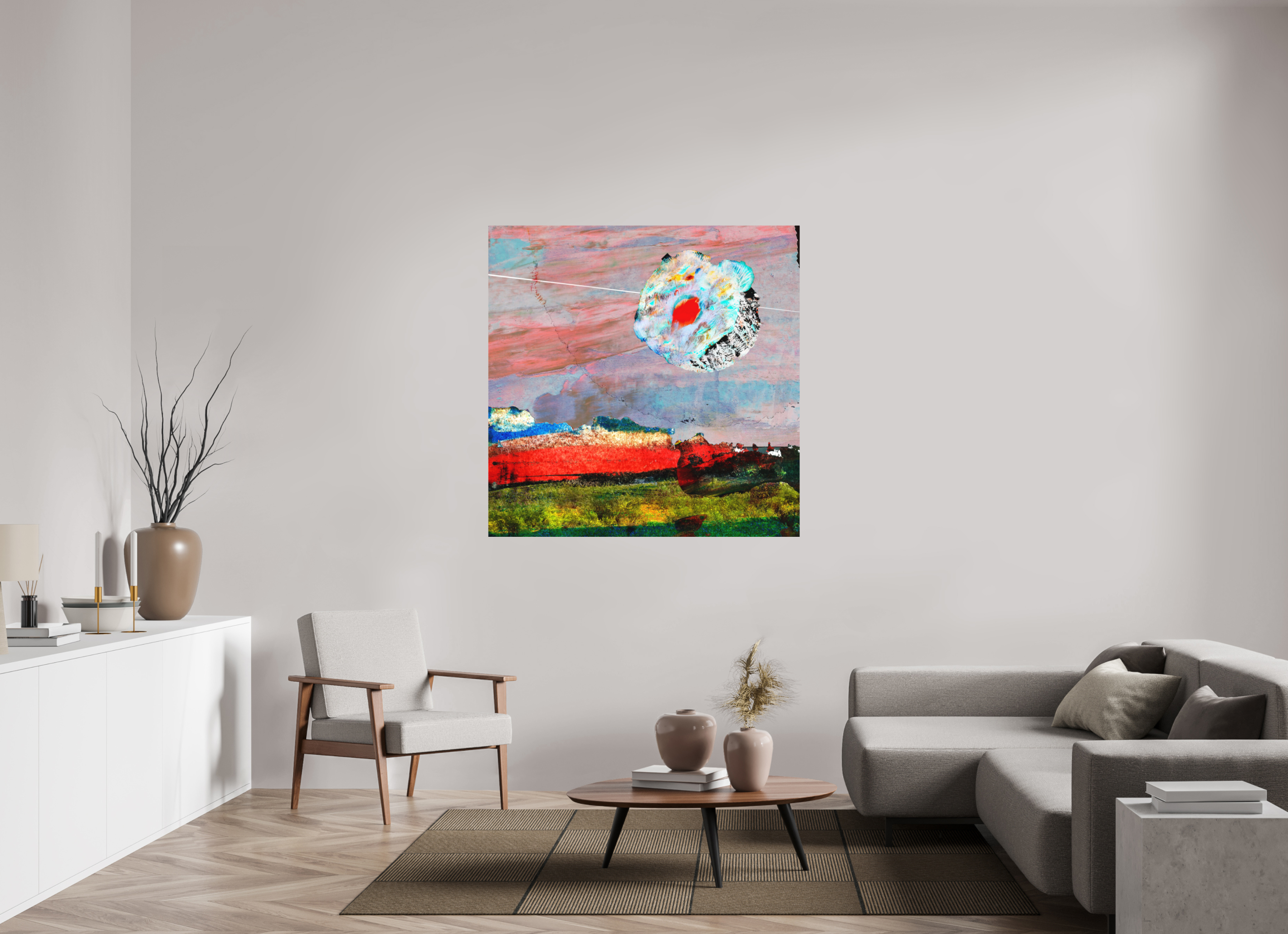 50 x 50″, Direct Print on Forex Moon Desert